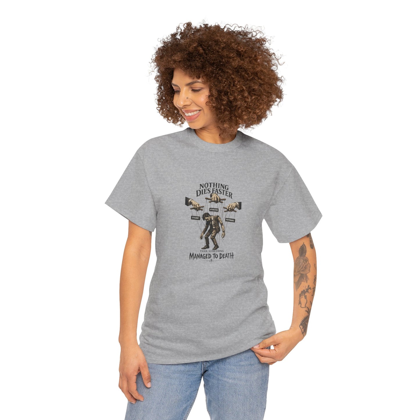 Managed to Death - Unisex Heavy Cotton Tee