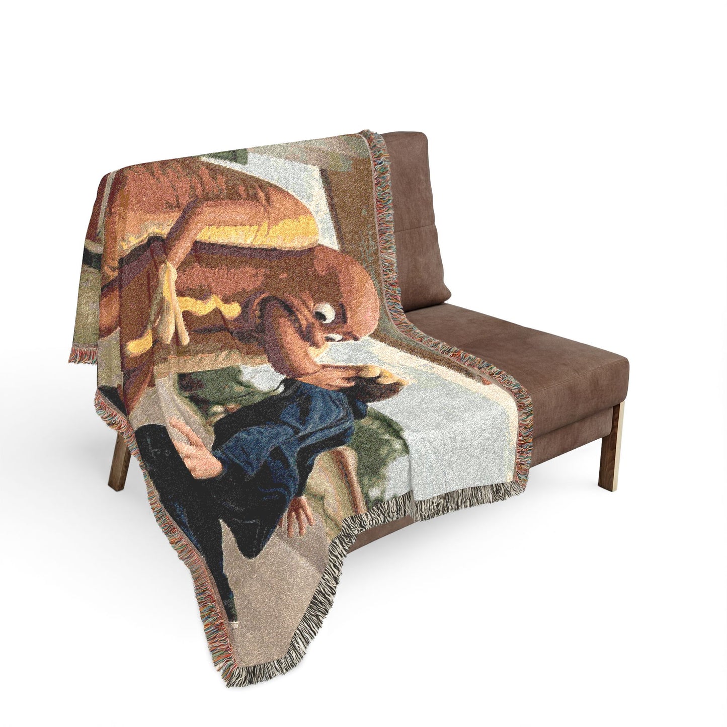 Man Eats Hotdog! - Woven Blanket
