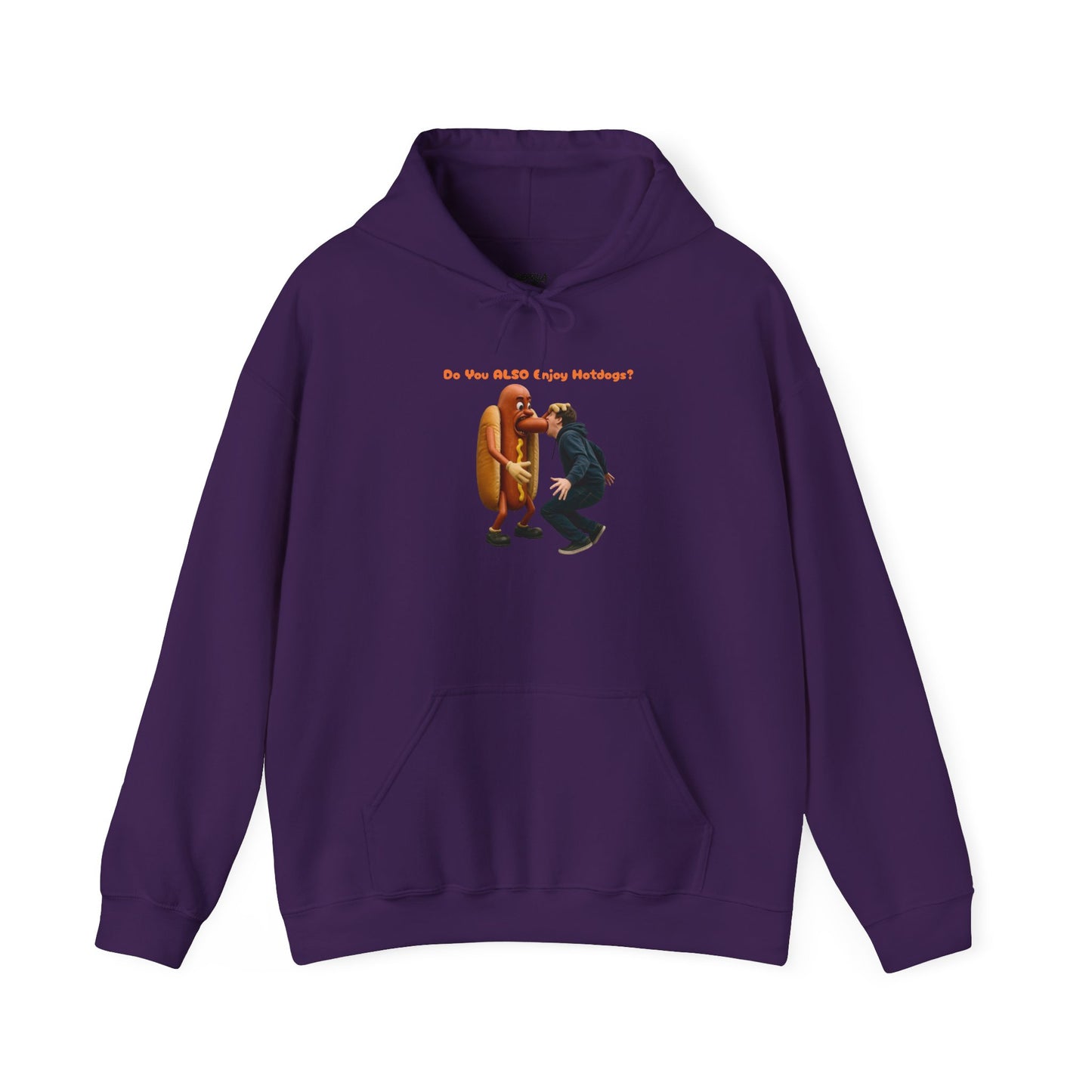 Man Eats Hotdog! - Unisex Heavy Blend Hooded Sweatshirt