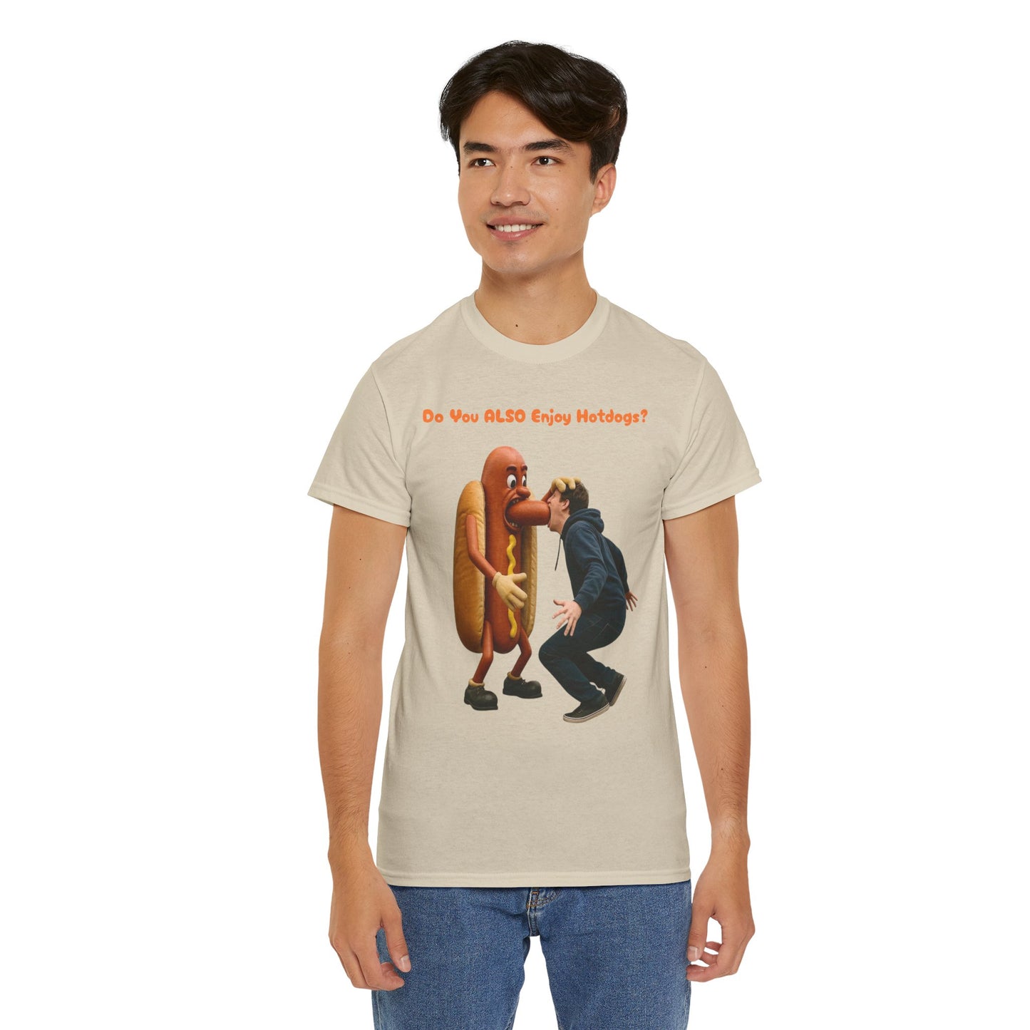 Man Eats Hotdog! - T-Shirt