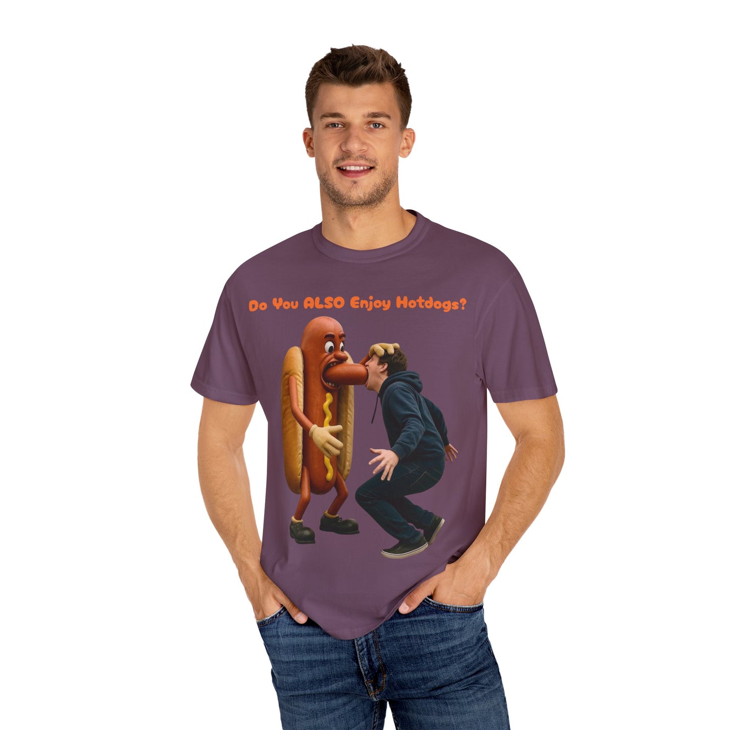 Man Eats Hotdog! - T-Shirt