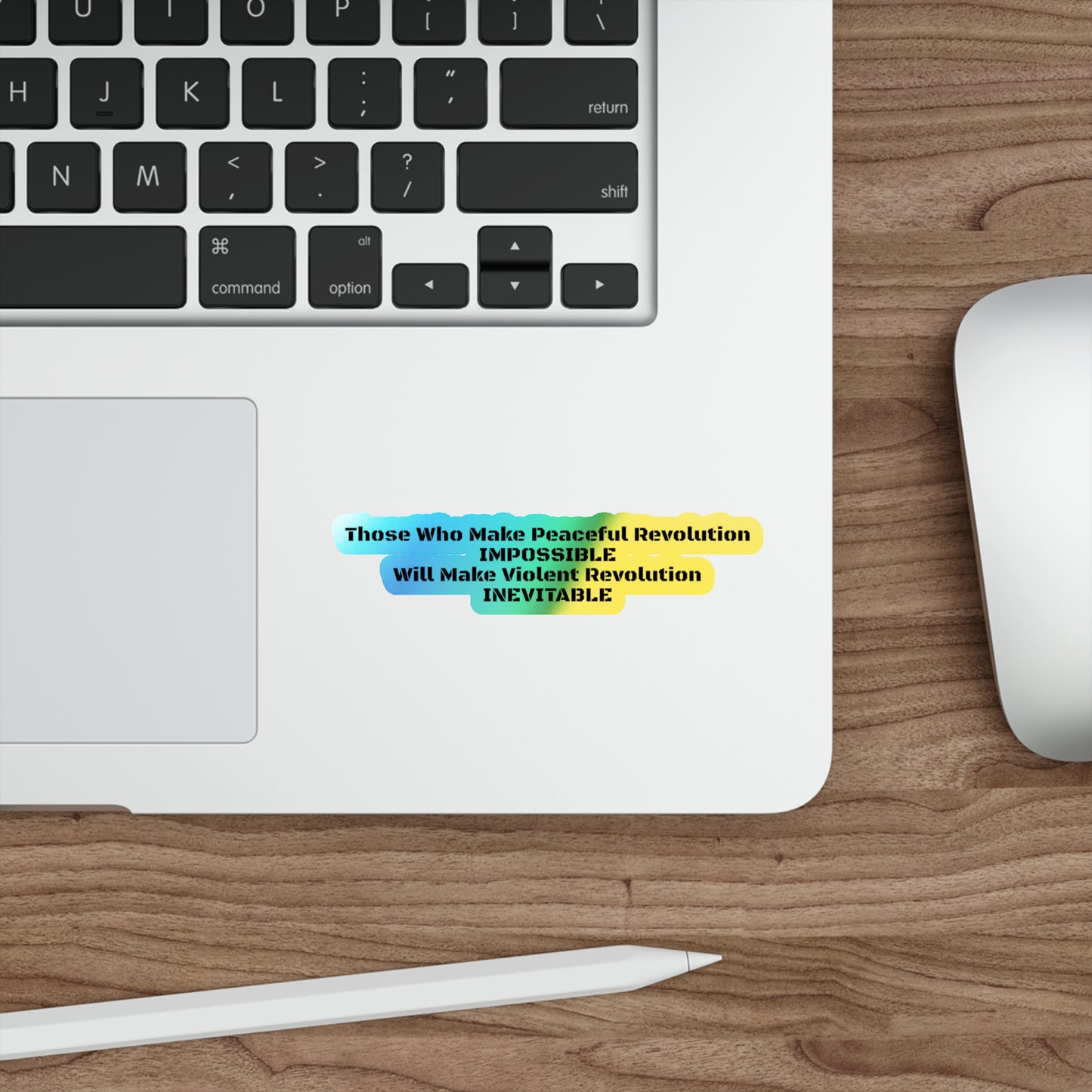 Peaceful Revolution - Holographic Die-Cut Stickers