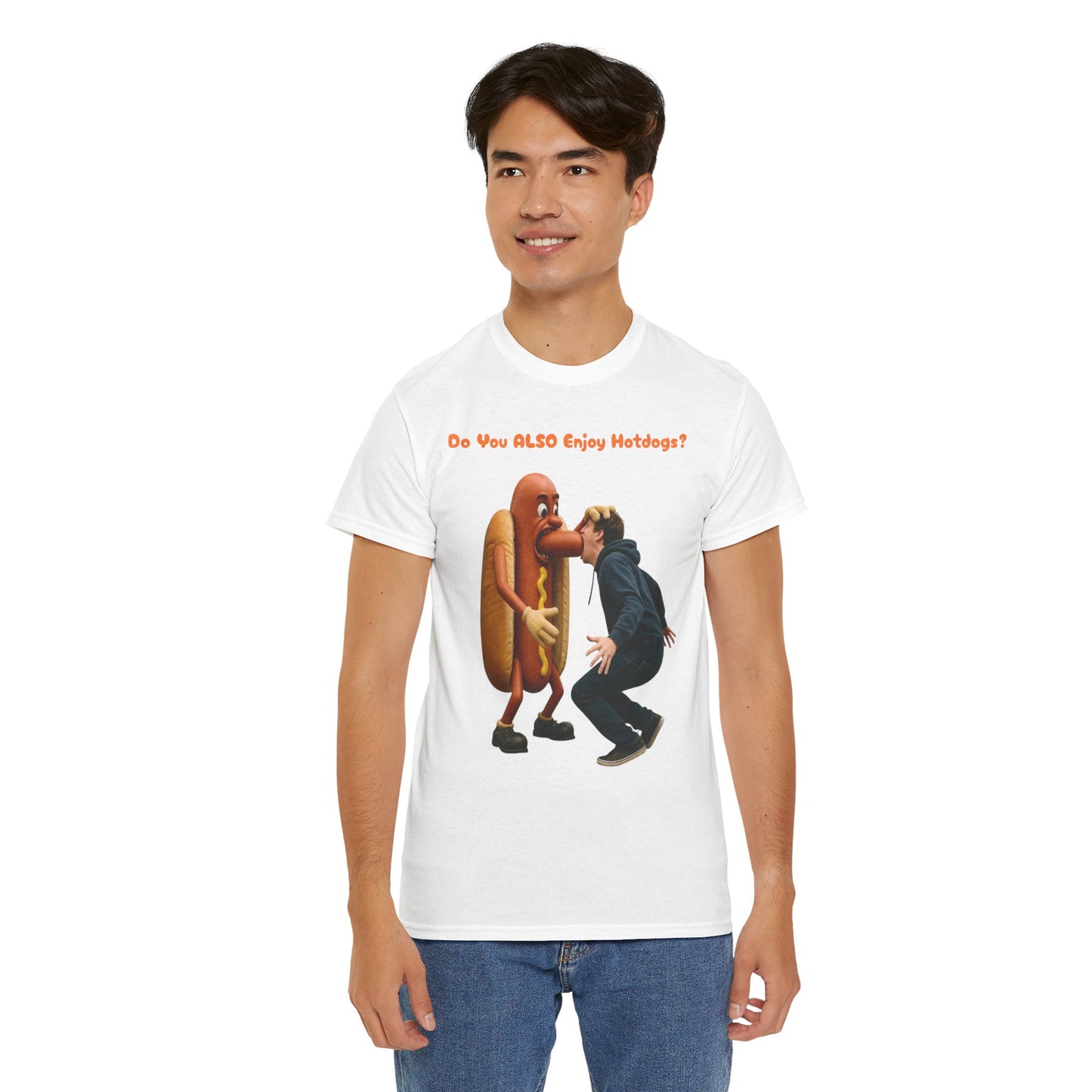 Man Eats Hotdog! - T-Shirt