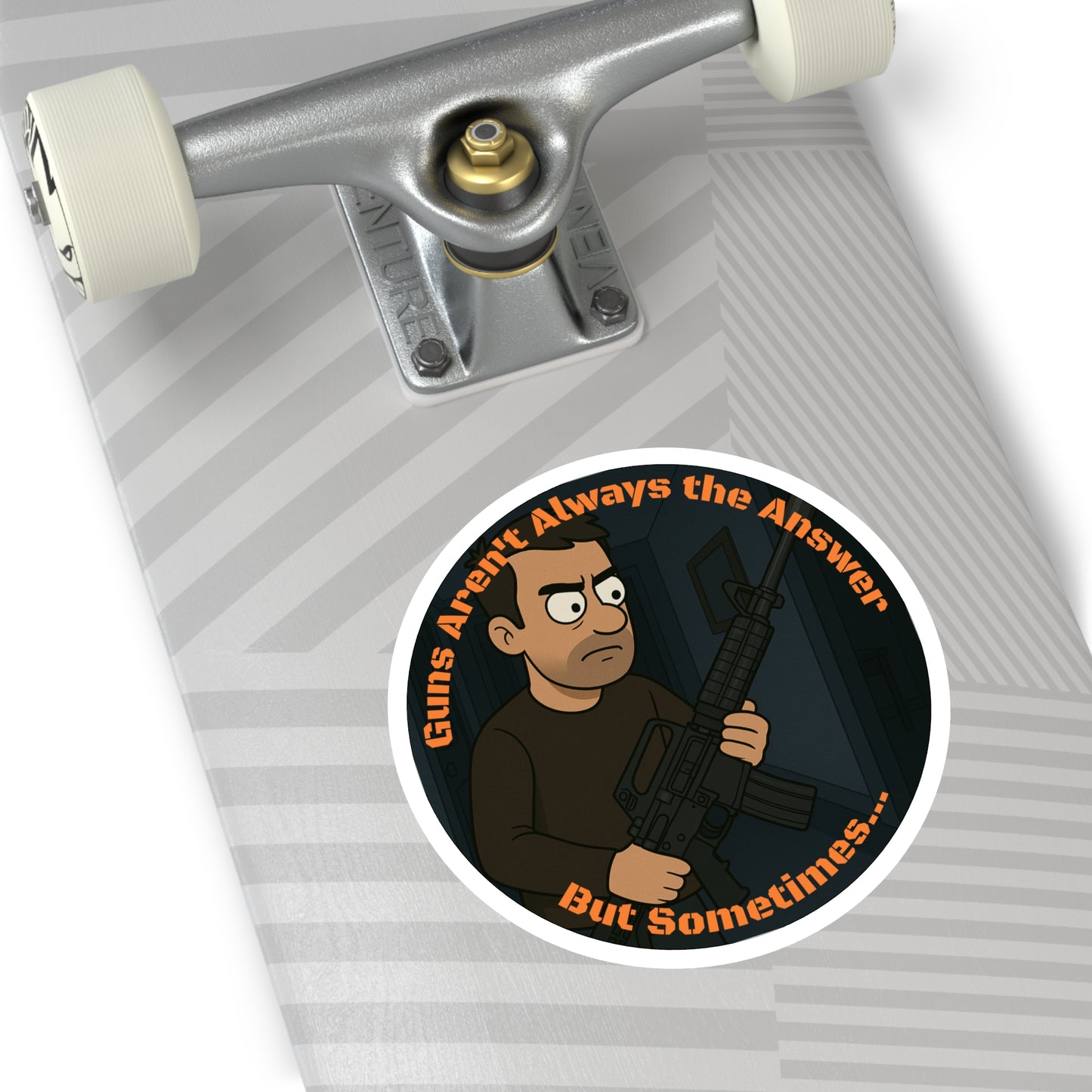 Guns Aren't Always the Answer - Round Stickers