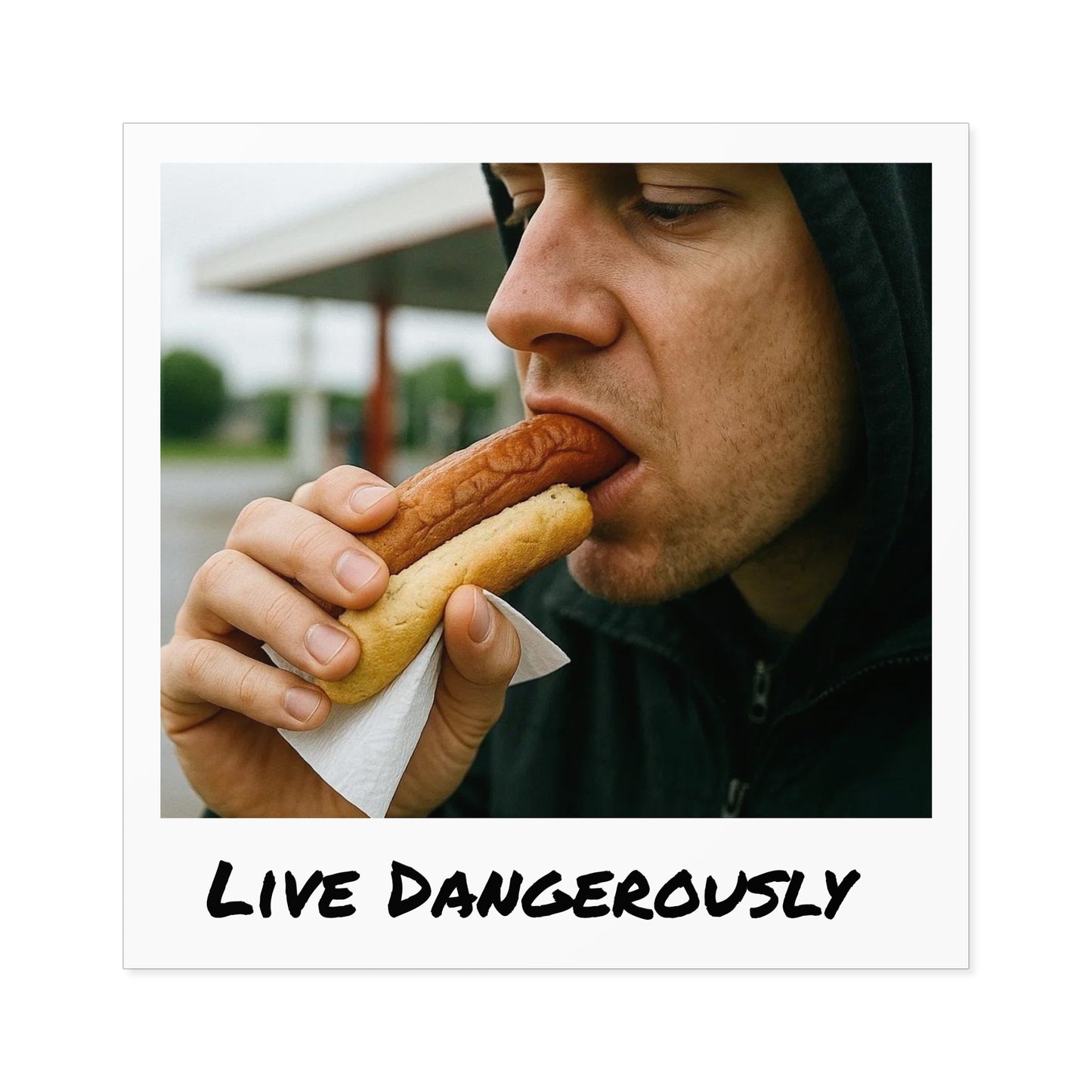 Live Dangerously - Square Stickers
