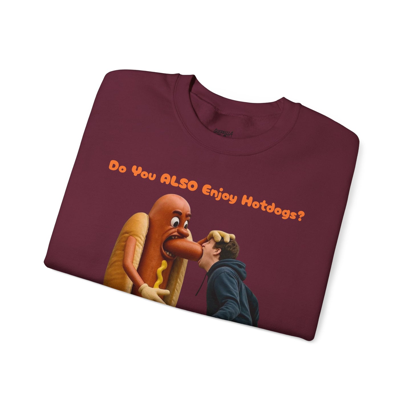 Man Eats Hotdog! - Unisex Heavy Blend Crewneck Sweatshirt