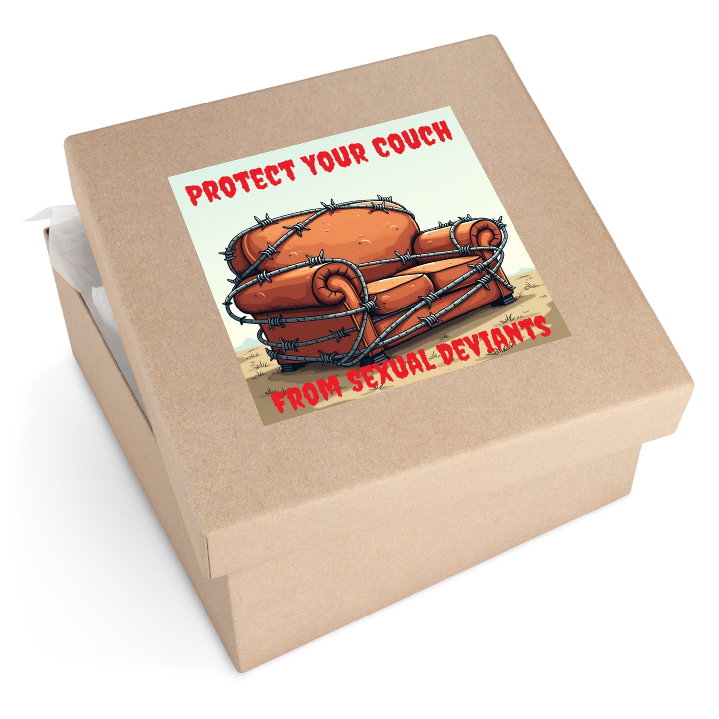 Protect Your Couch - Square Stickers