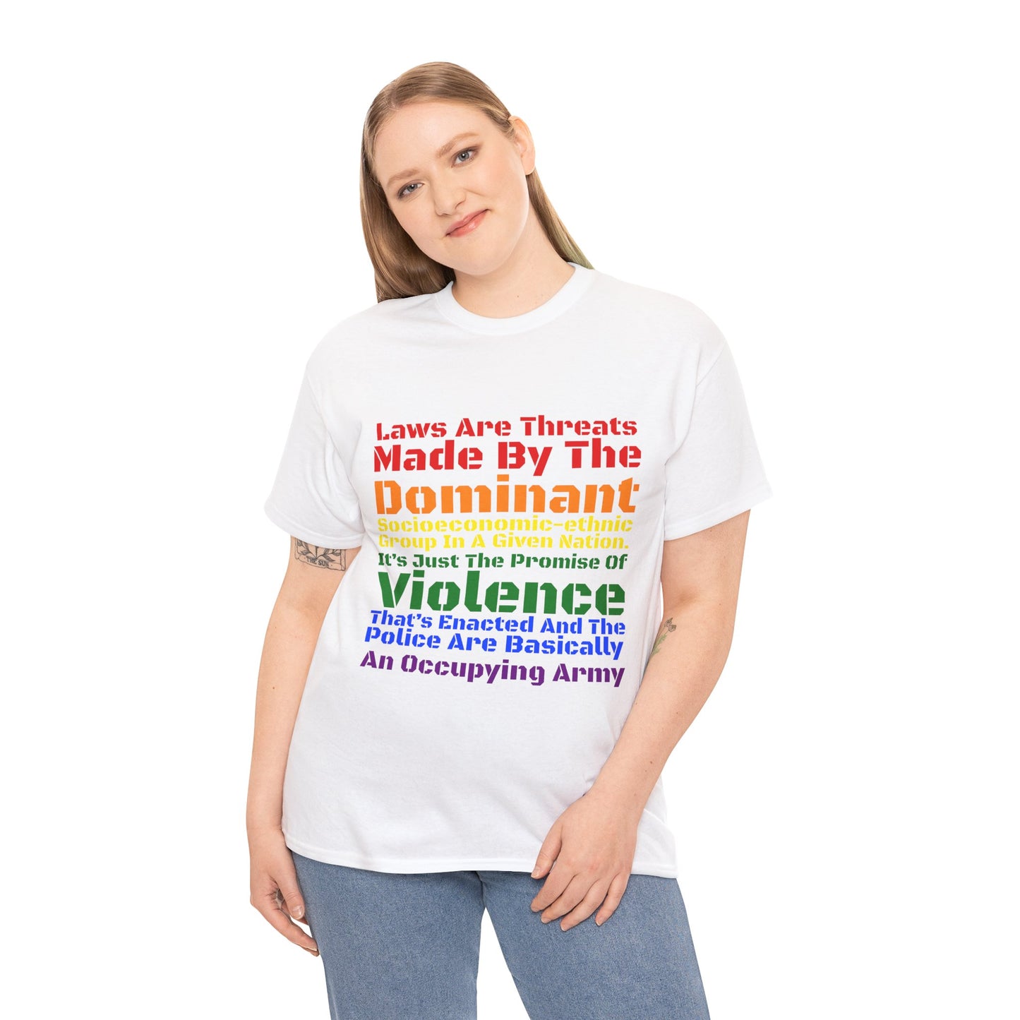 Laws Are Threats - Unisex Heavy Cotton Tee