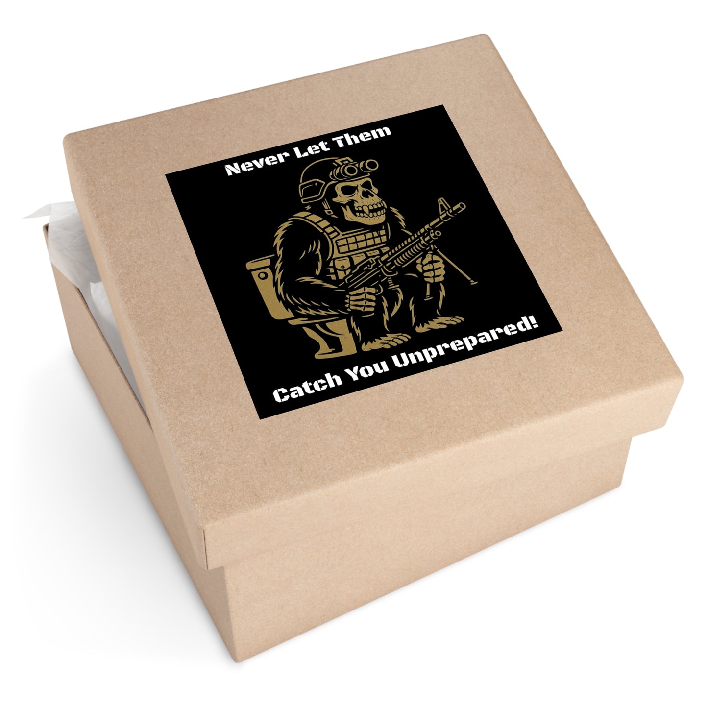 Humorous Military Gorilla Stickers, Funny Gifts for Men, Tactical Decor, Unique Wall Art, Cool Stickers for Outdoor Enthusiasts