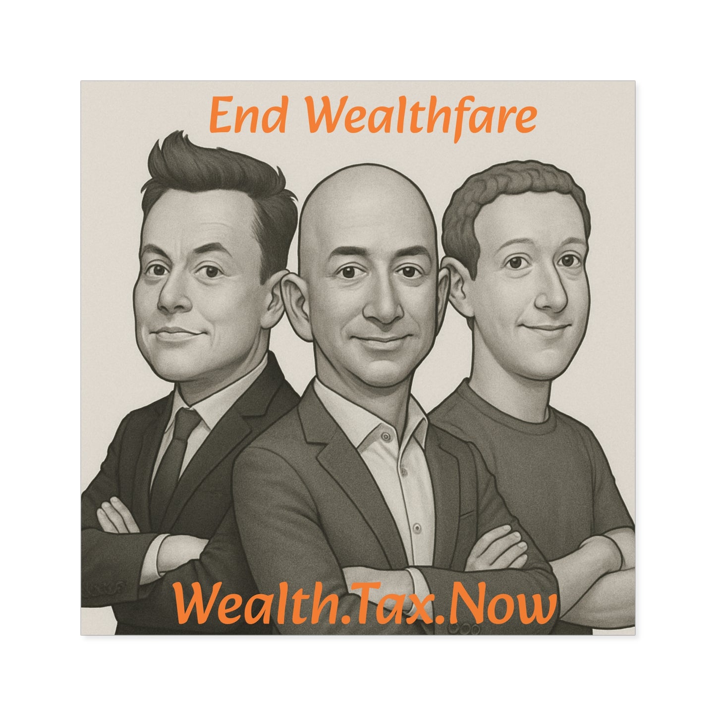 Wealthfare - Square Stickers