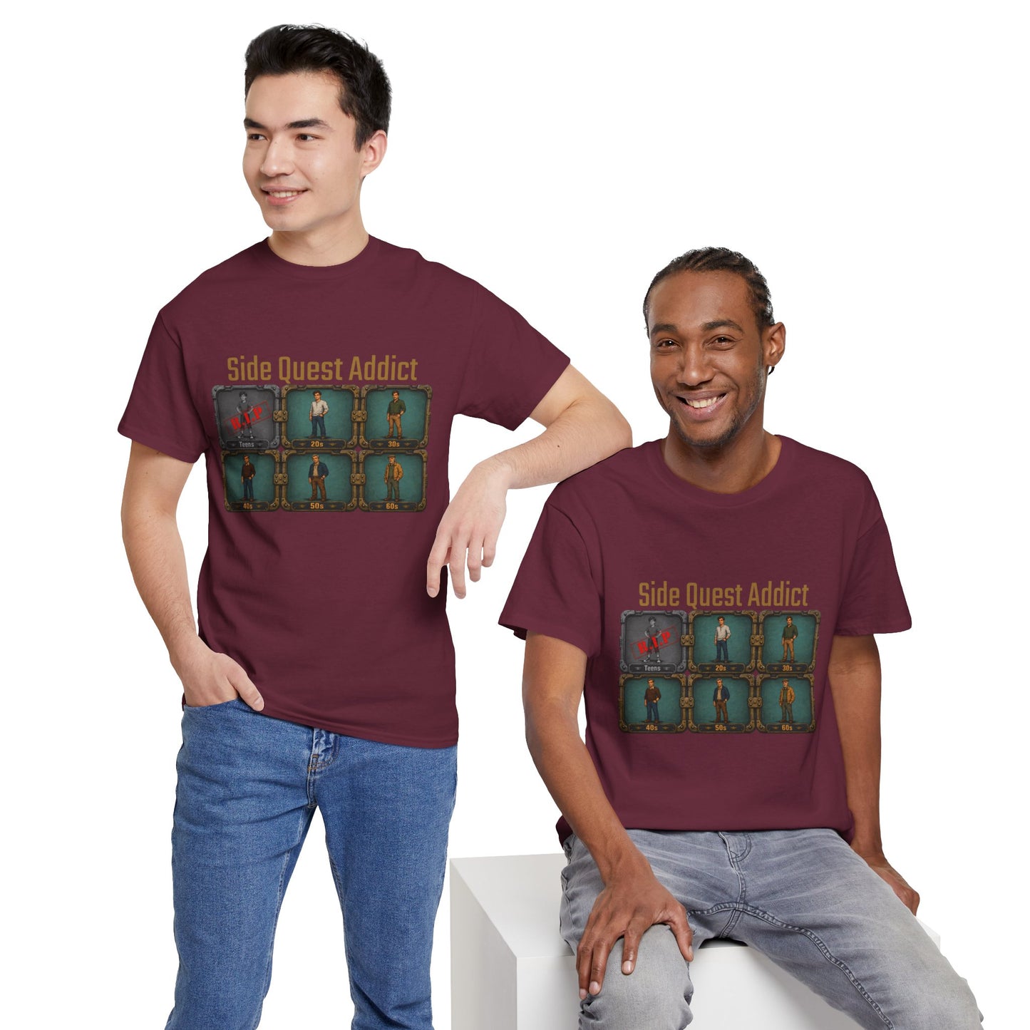 Side Quest Addict - Unisex Heavy Cotton Tee