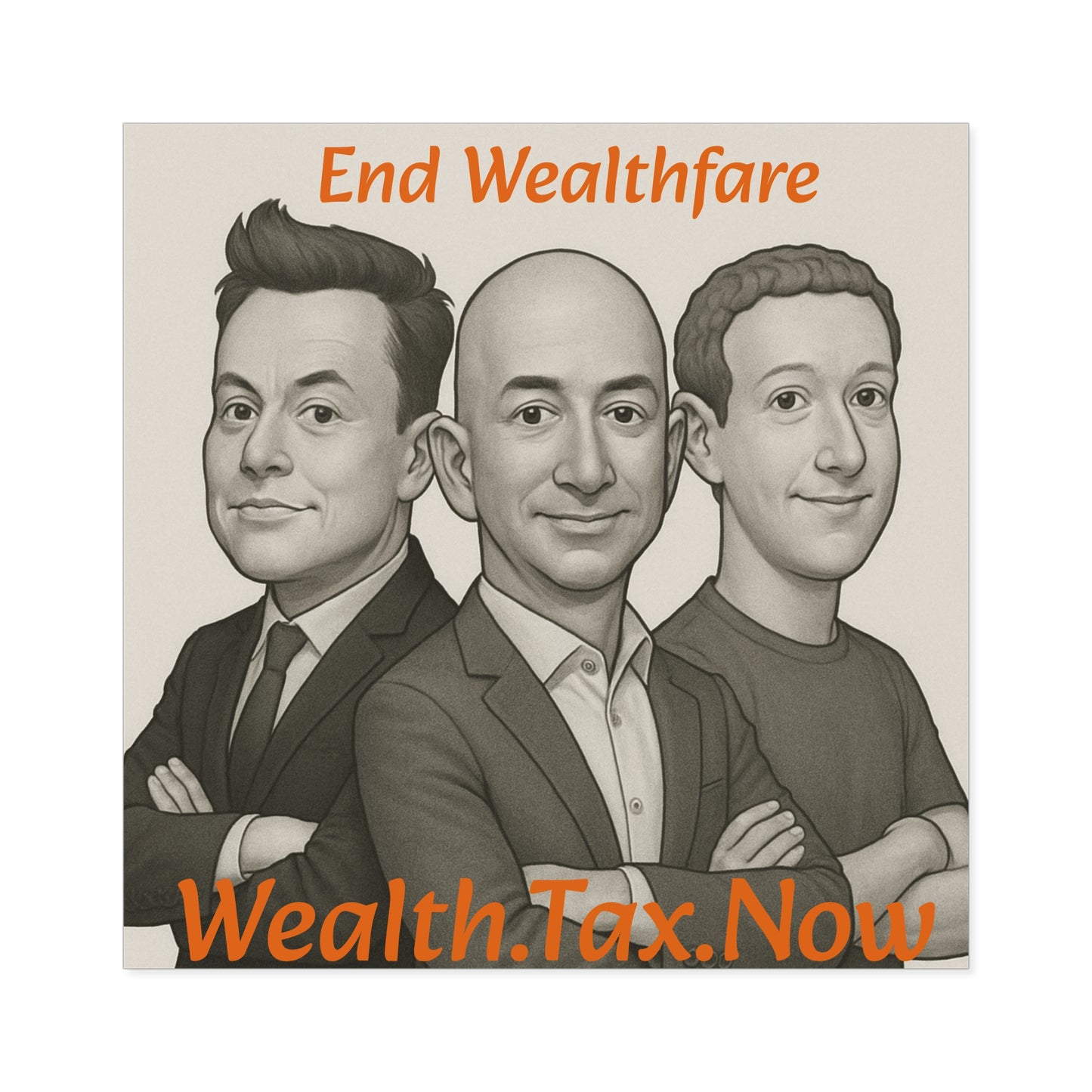 Wealthfare - Square Stickers