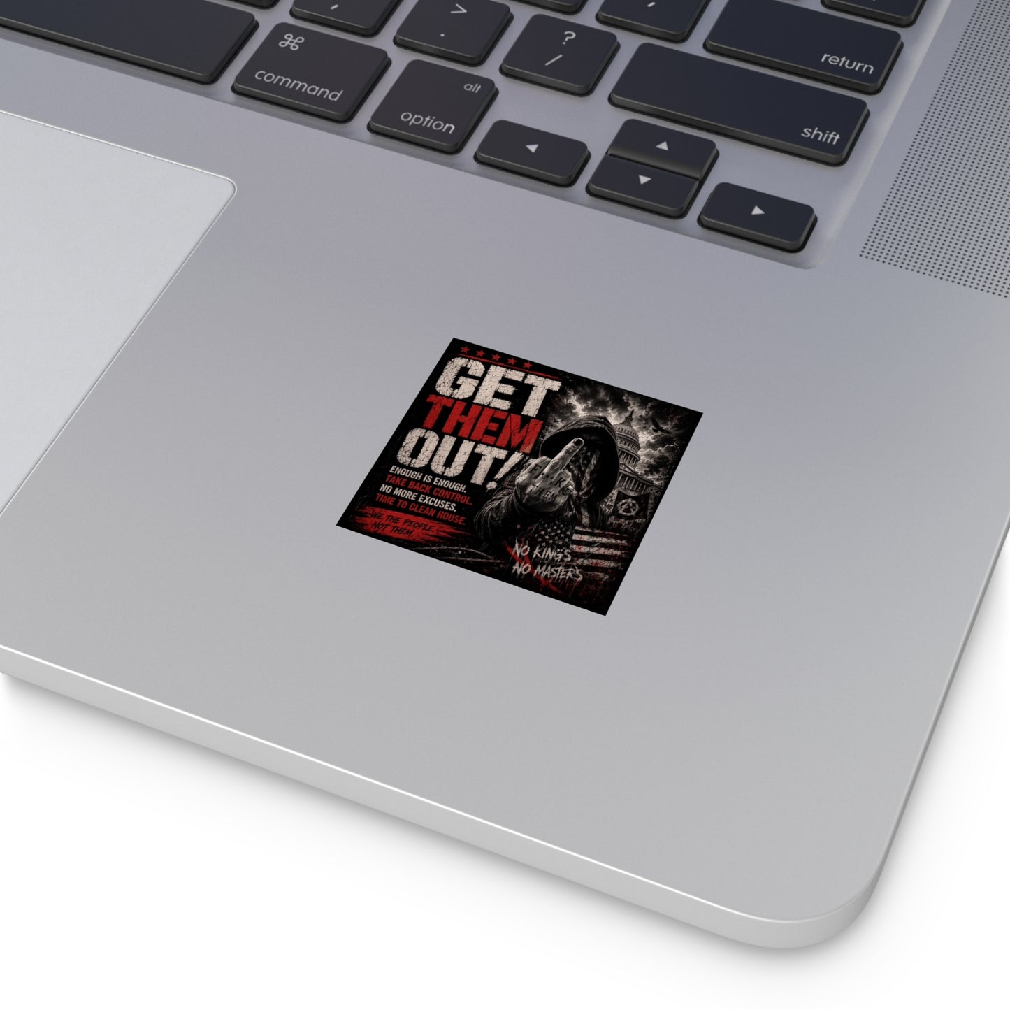 No Kings - Square Vinyl Stickers
