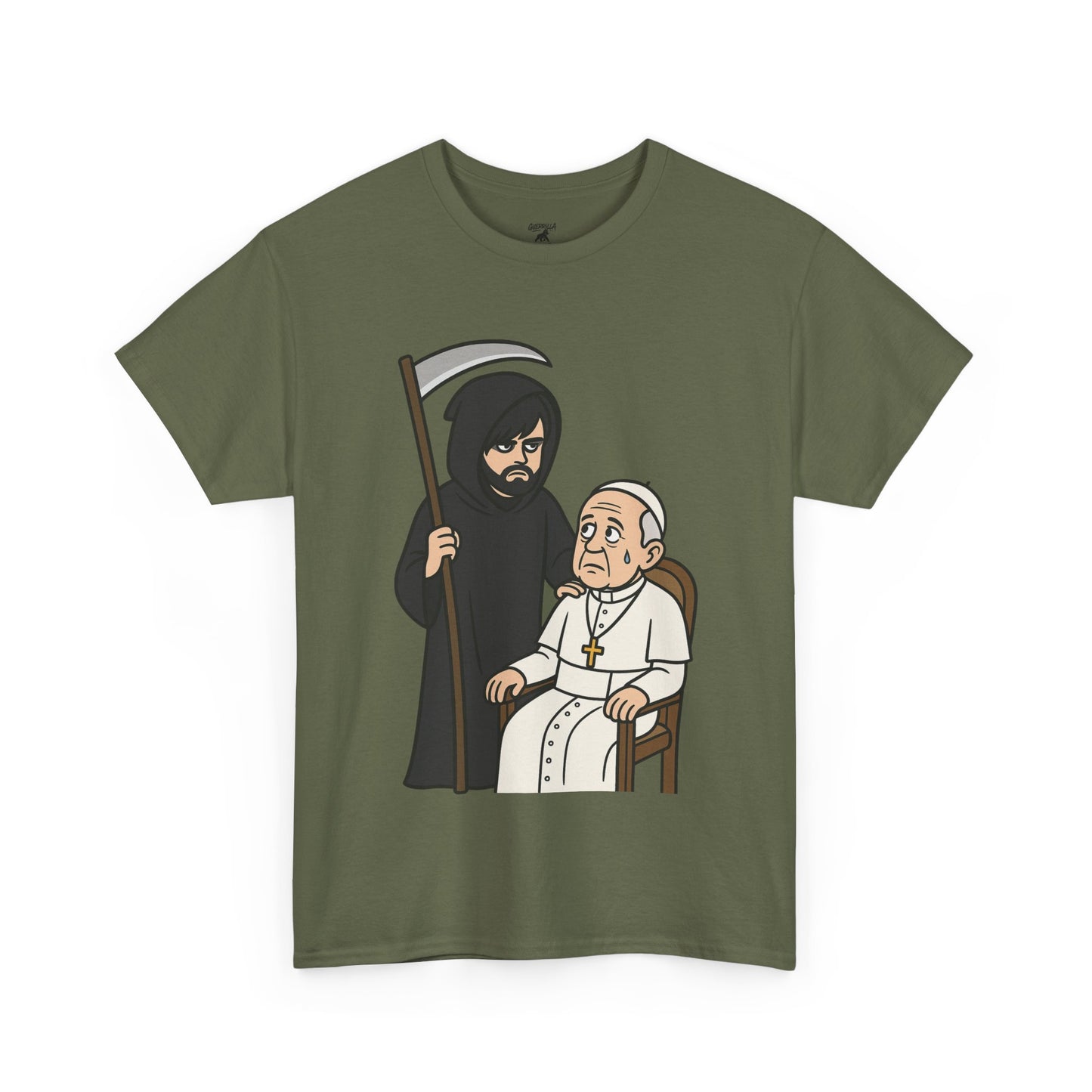 Grim Reaper and The Pope - Unisex Heavy Cotton Tee