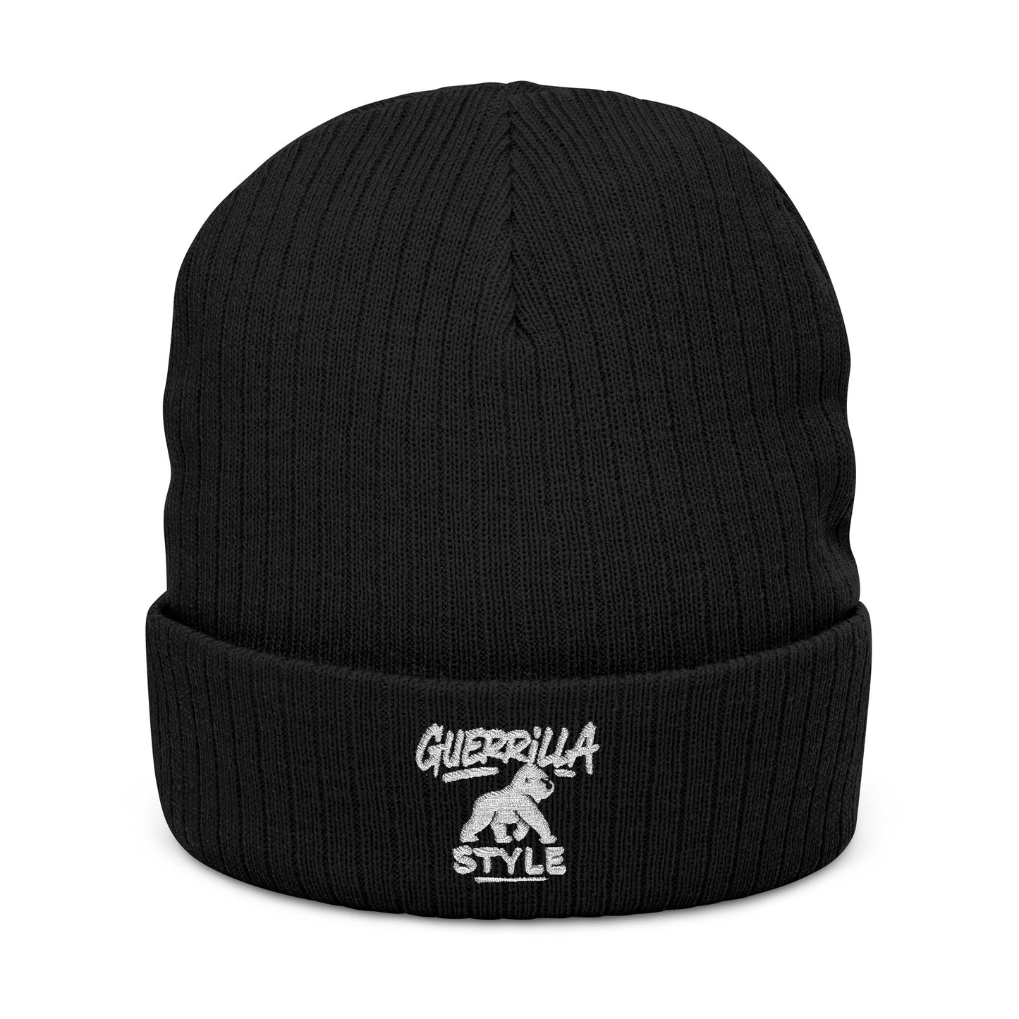 Guerrilla Style - Ribbed Knit Beanie (Embroidery)