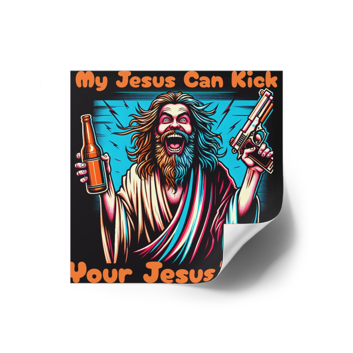 Jesus v Jesus - Square Stickers