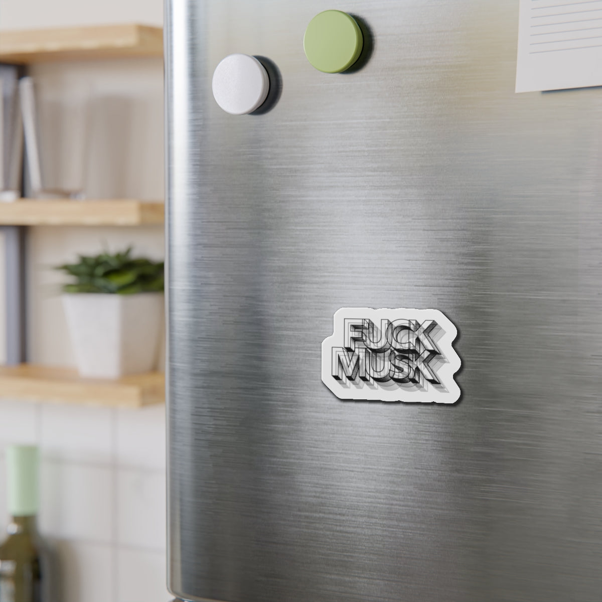 Fuck Musk - Die-Cut Magnet