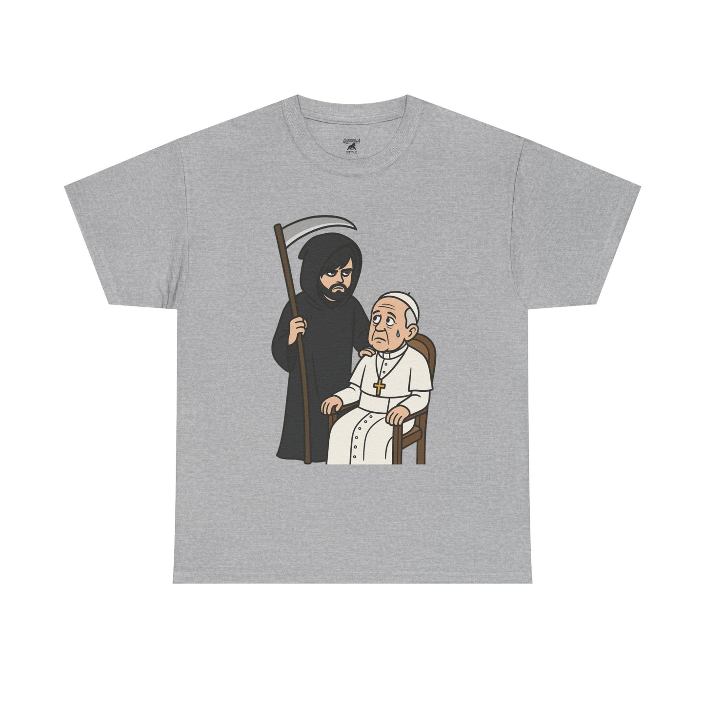 Grim Reaper and The Pope - Unisex Heavy Cotton Tee