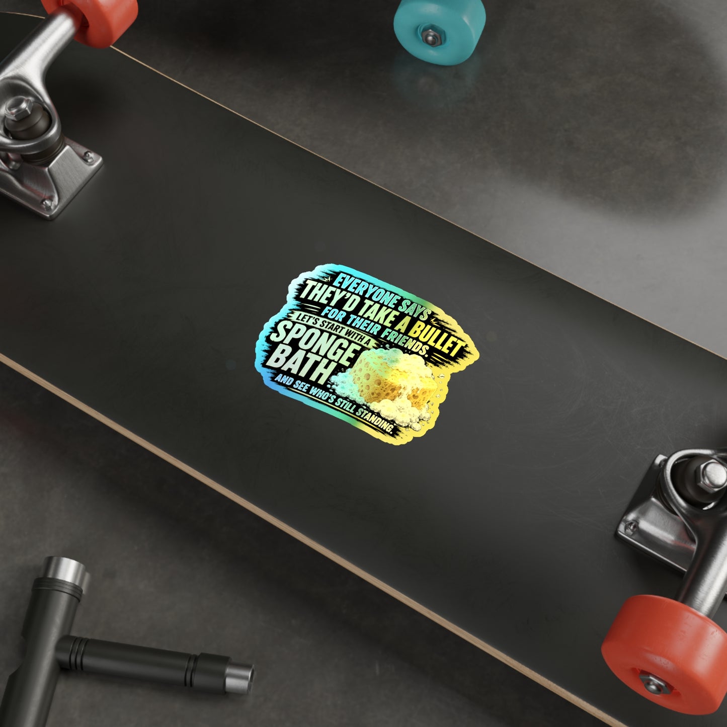Sponge bath - Holographic Die-cut Stickers