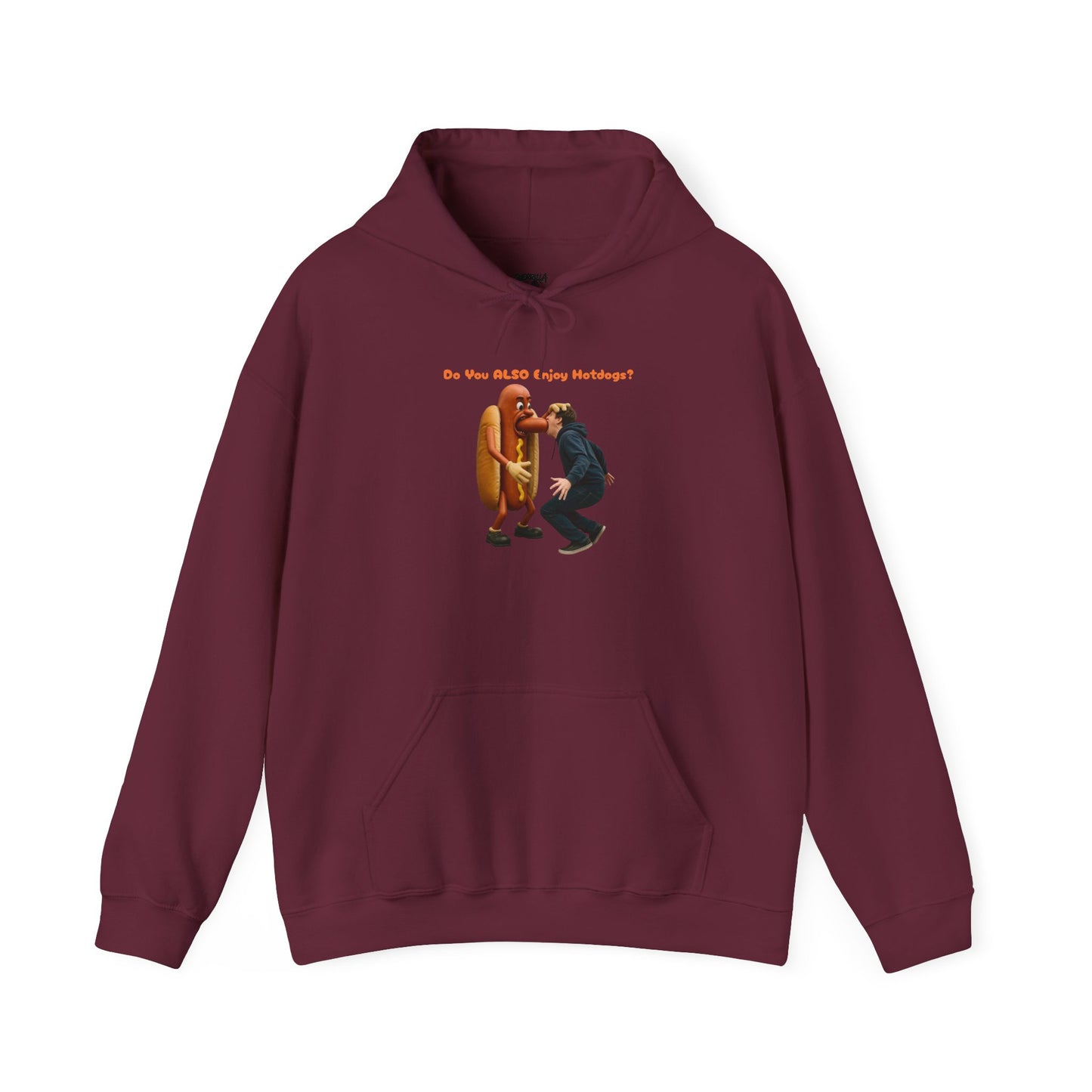 Man Eats Hotdog! - Unisex Heavy Blend Hooded Sweatshirt