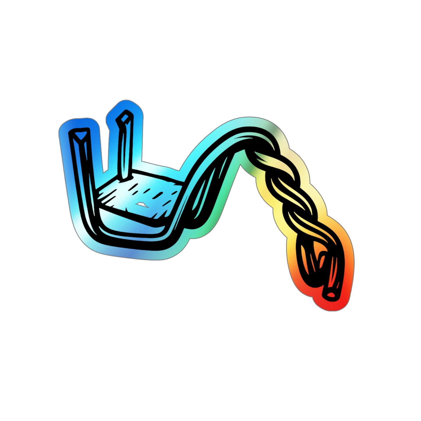 Machine Gun - Holographic Die-cut Sticker