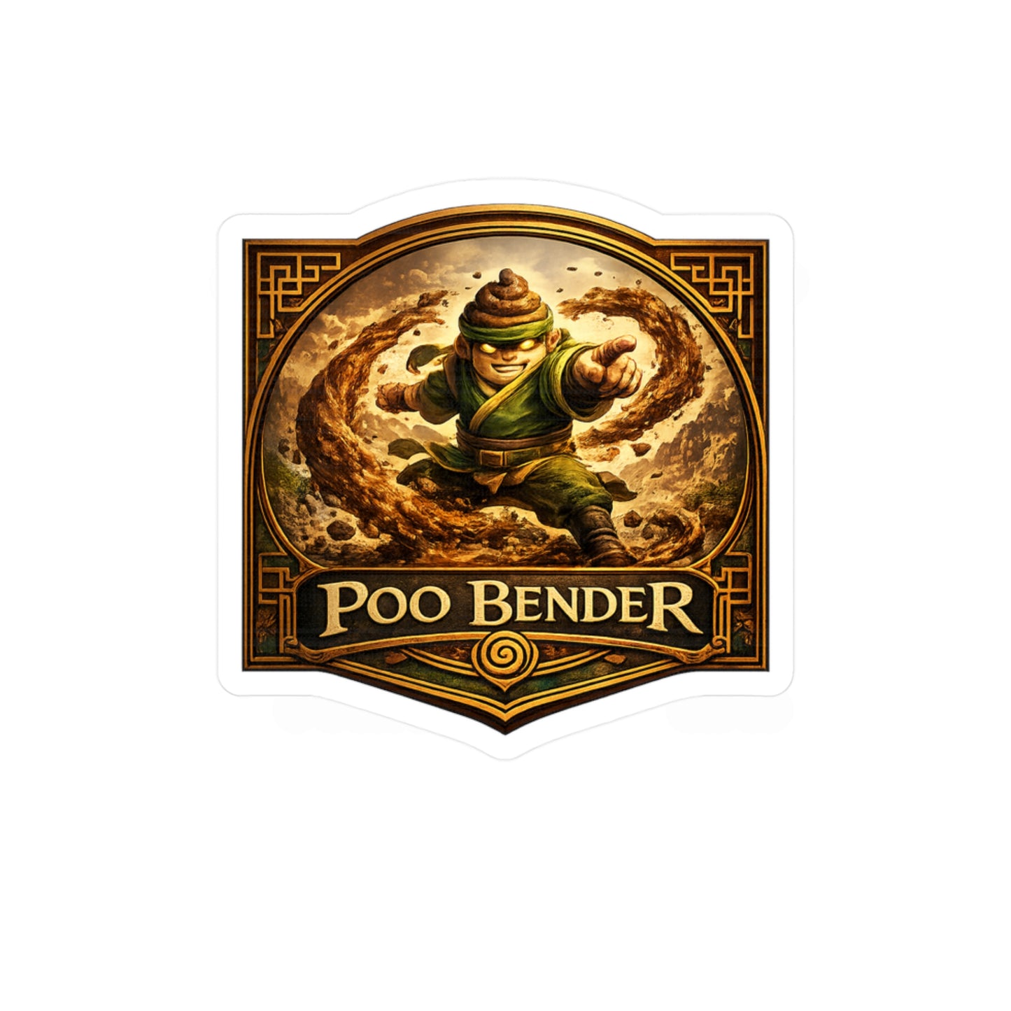 Poo Bender - Kiss-Cut Vinyl Decals