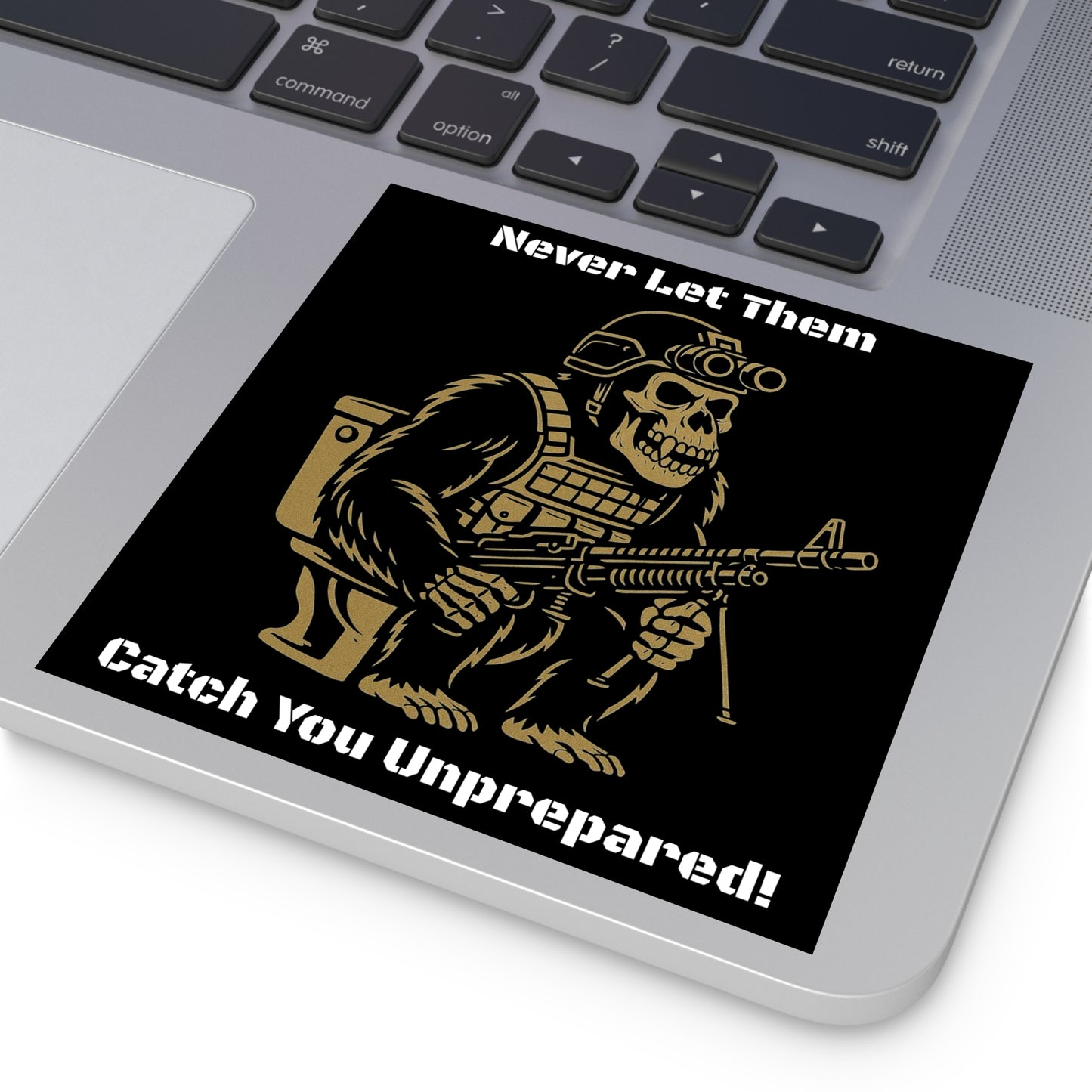 Humorous Military Gorilla Stickers, Funny Gifts for Men, Tactical Decor, Unique Wall Art, Cool Stickers for Outdoor Enthusiasts