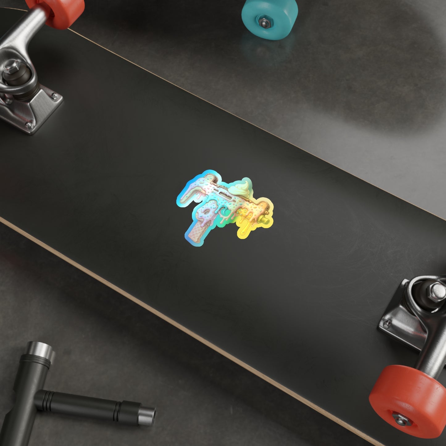 Sweet Treat Uzi - Holographic Die-Cut Sticker