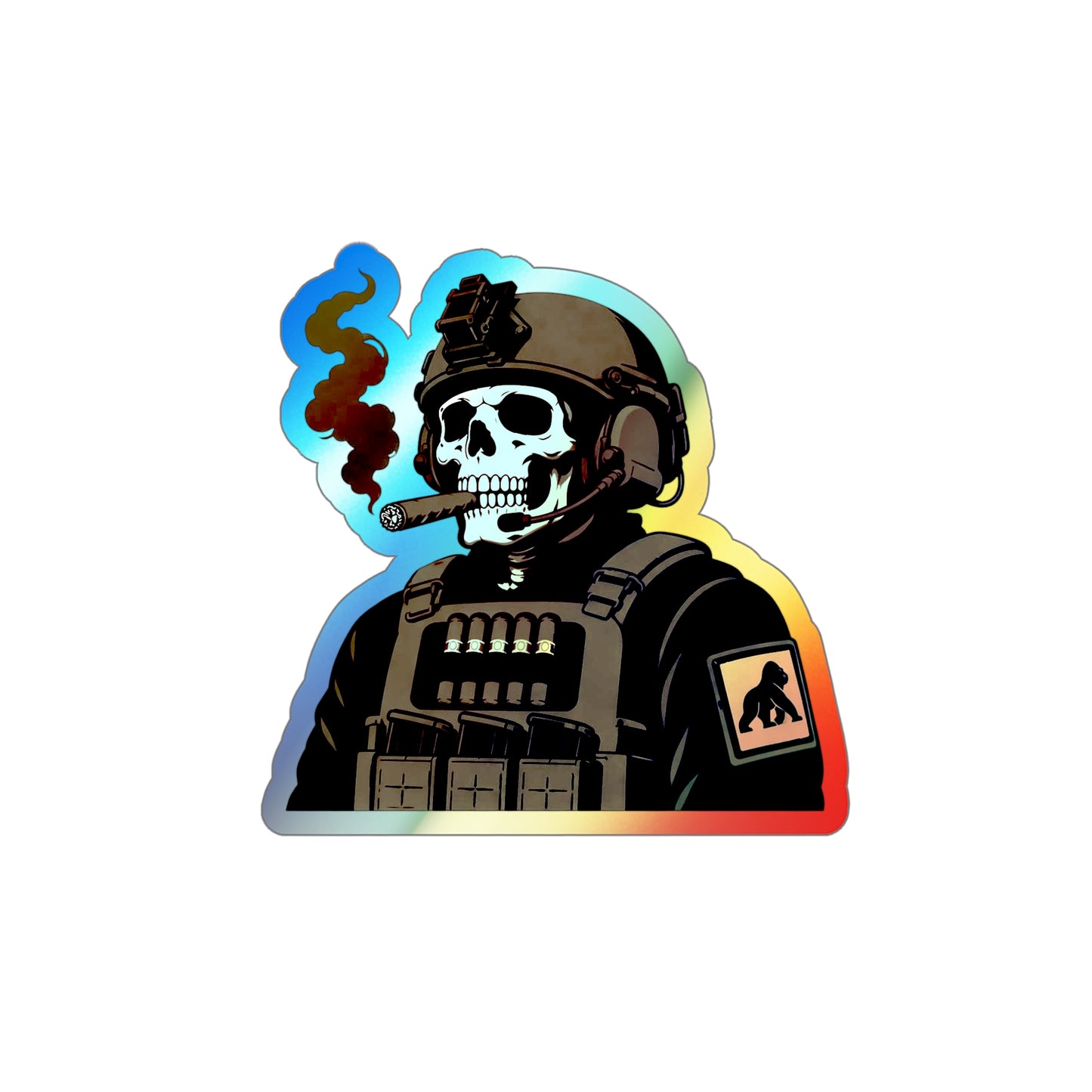 Tactical Smoke - Holographic Die-cut Stickers