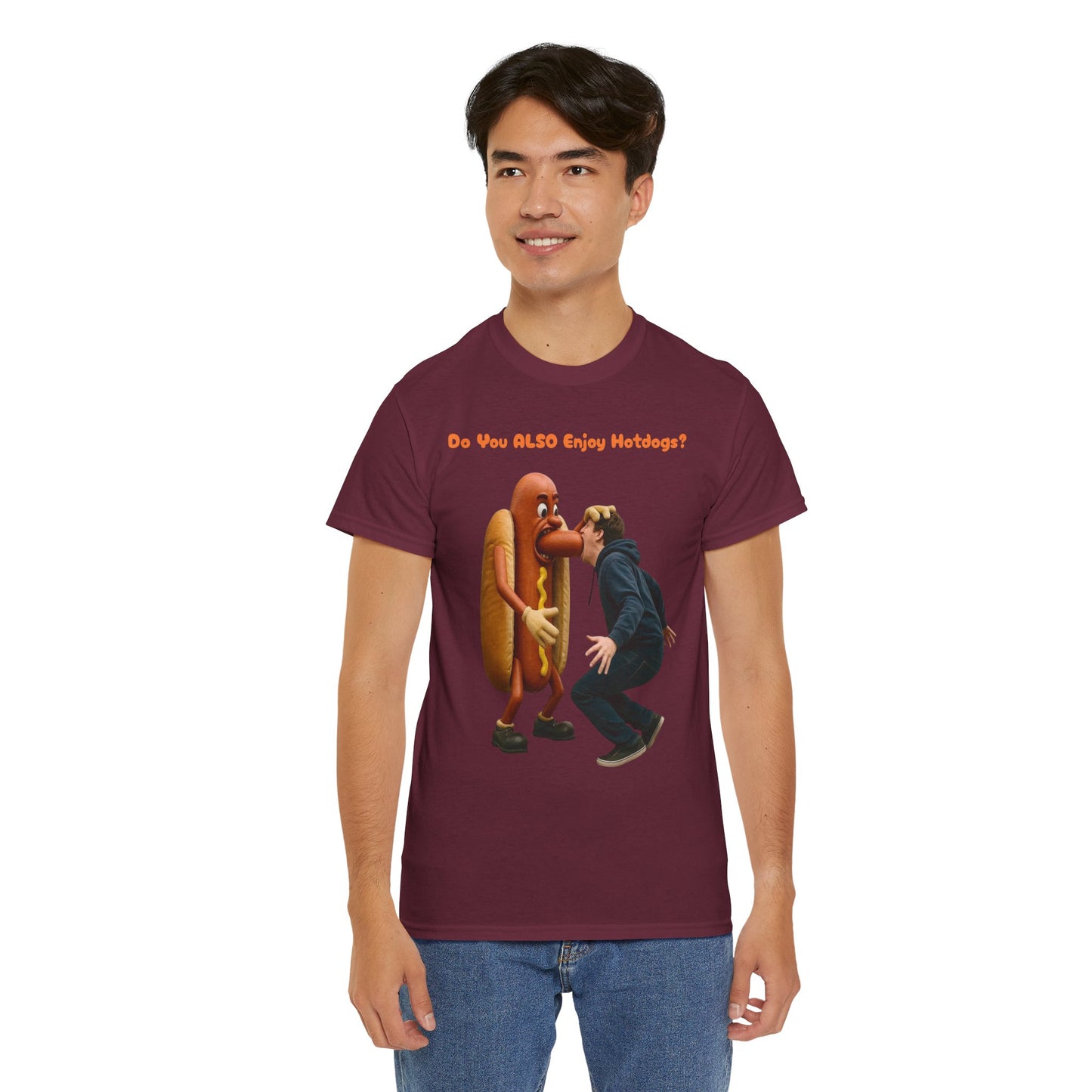 Man Eats Hotdog! - T-Shirt