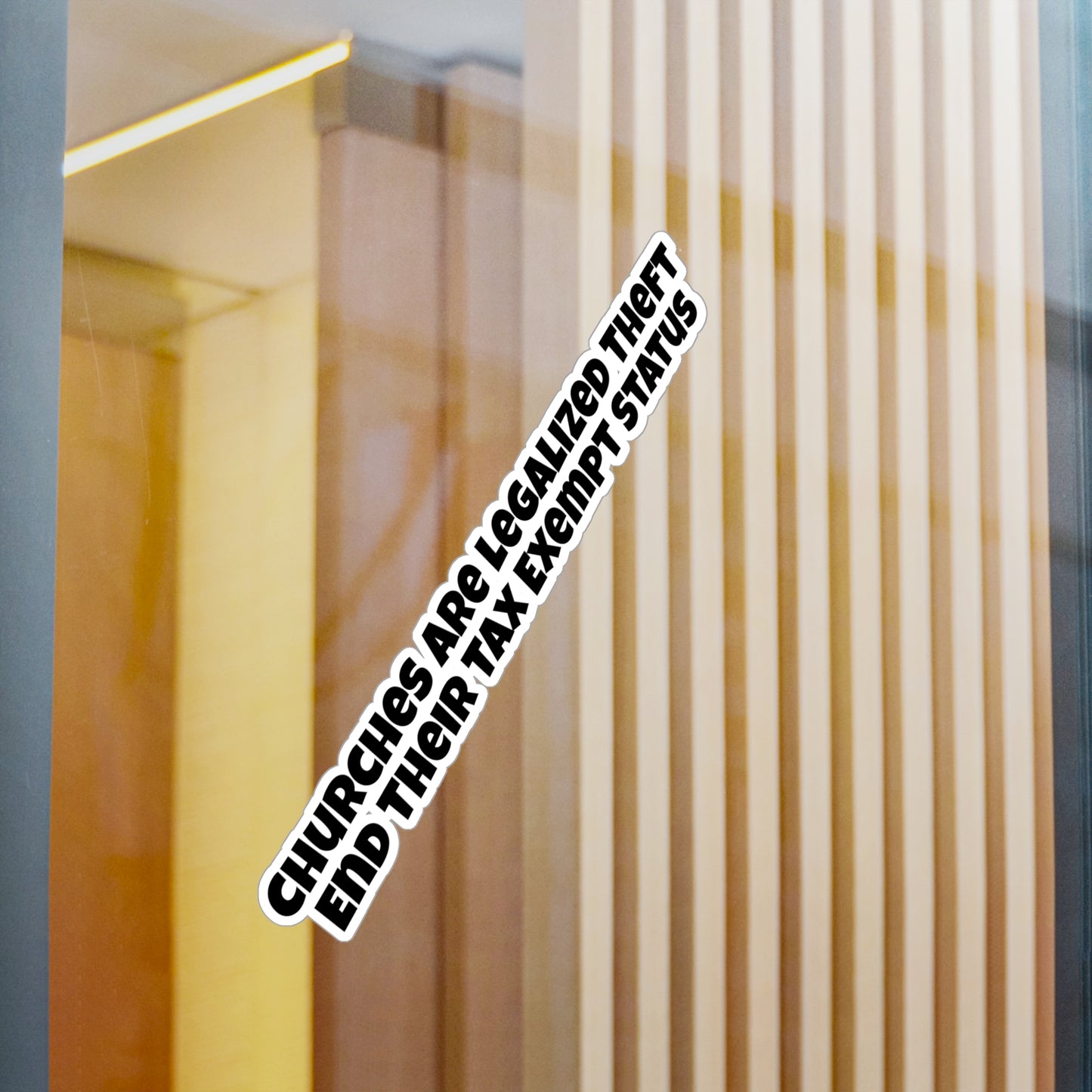 Churches Are Theft - Kiss-Cut Vinyl Decals