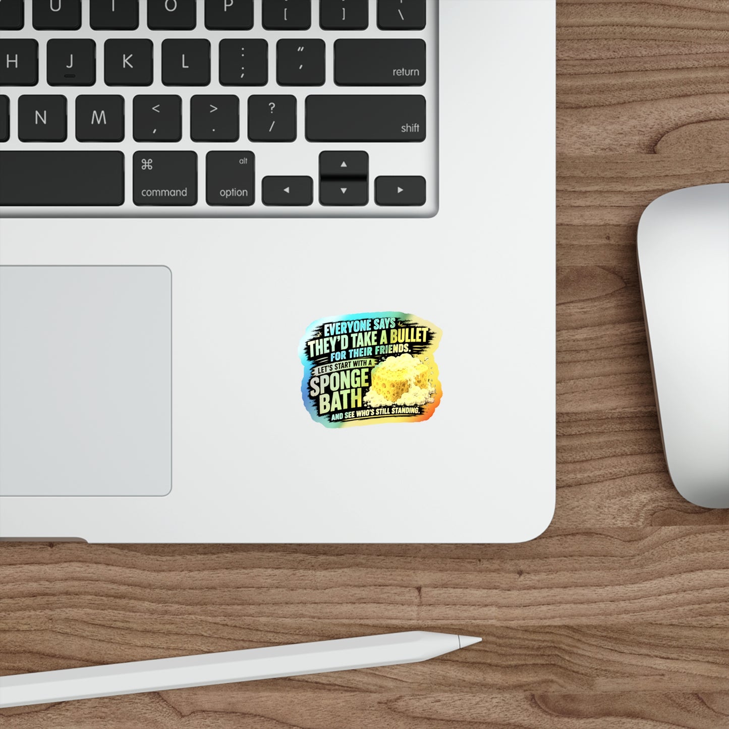Sponge bath - Holographic Die-cut Stickers