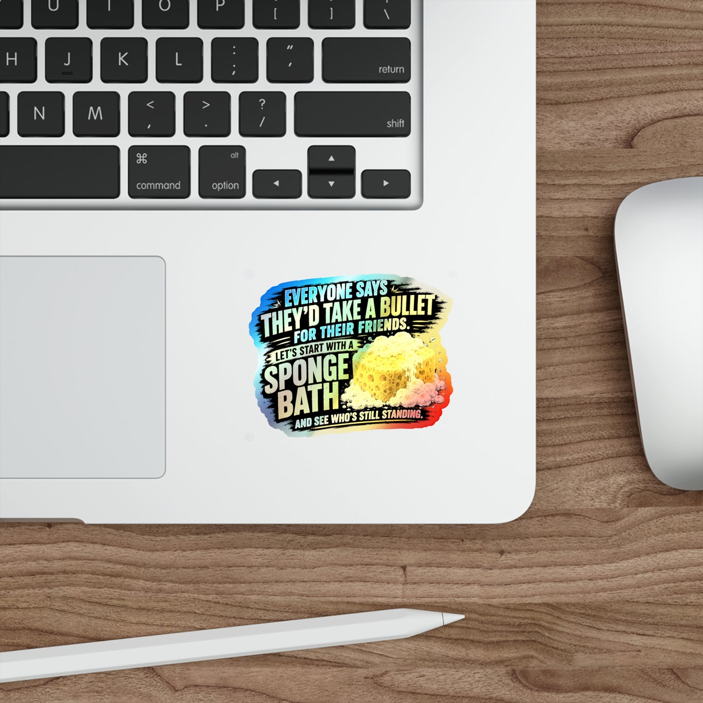 Sponge bath - Holographic Die-cut Stickers