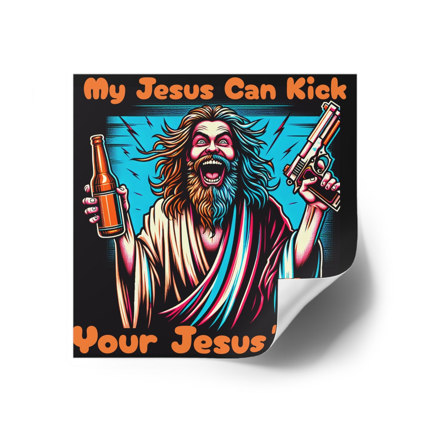 Jesus v Jesus - Square Stickers