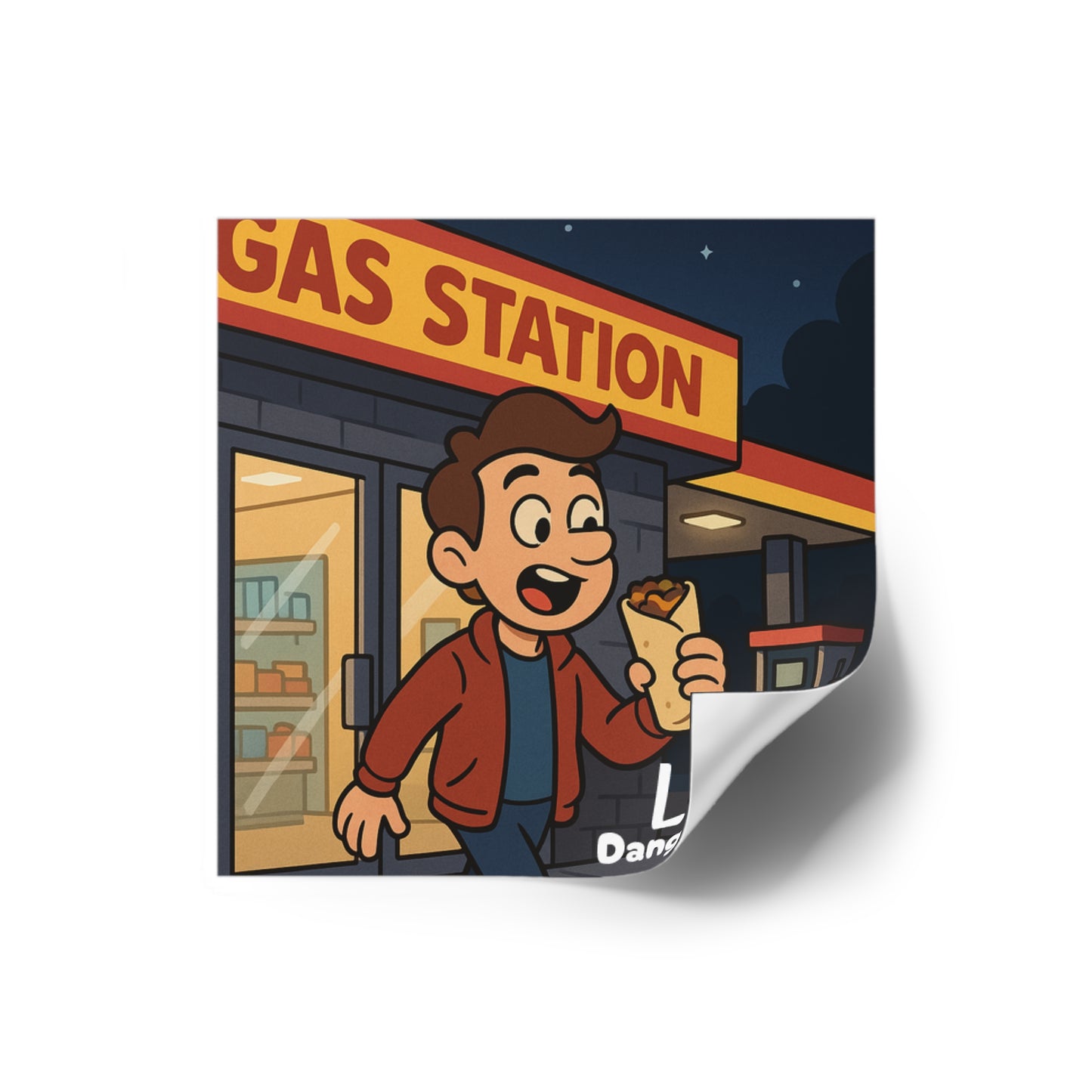 Live Dangerously - Square Stickers