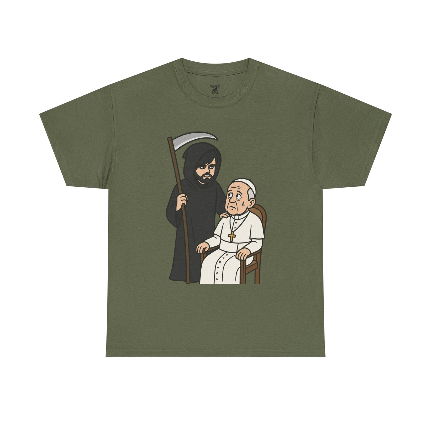 Grim Reaper and The Pope - Unisex Heavy Cotton Tee