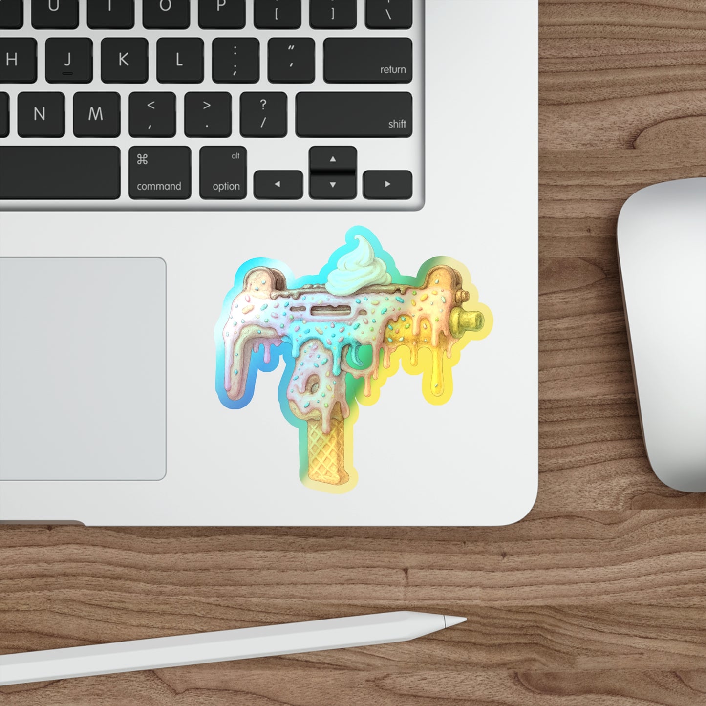 Sweet Treat Uzi - Holographic Die-Cut Sticker