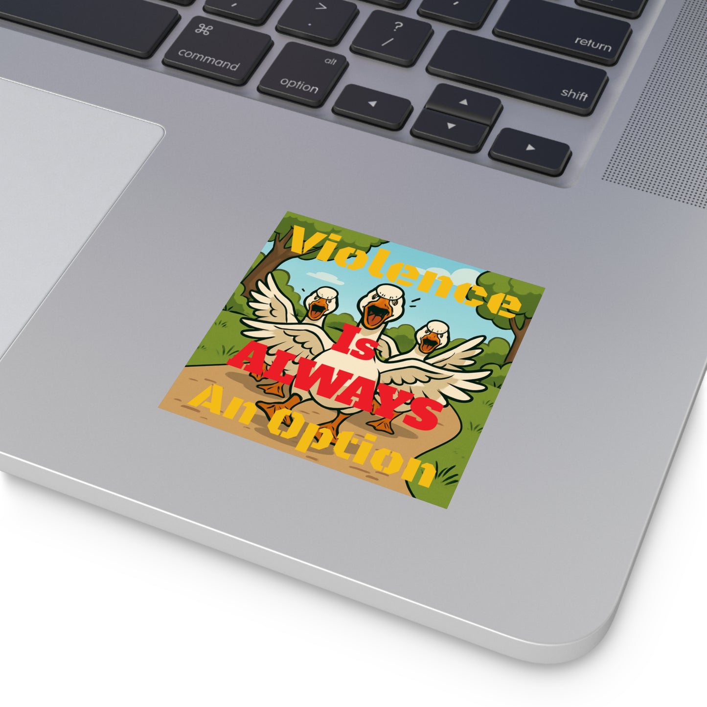 Violence Is ALWAYS An Option - Square Stickers