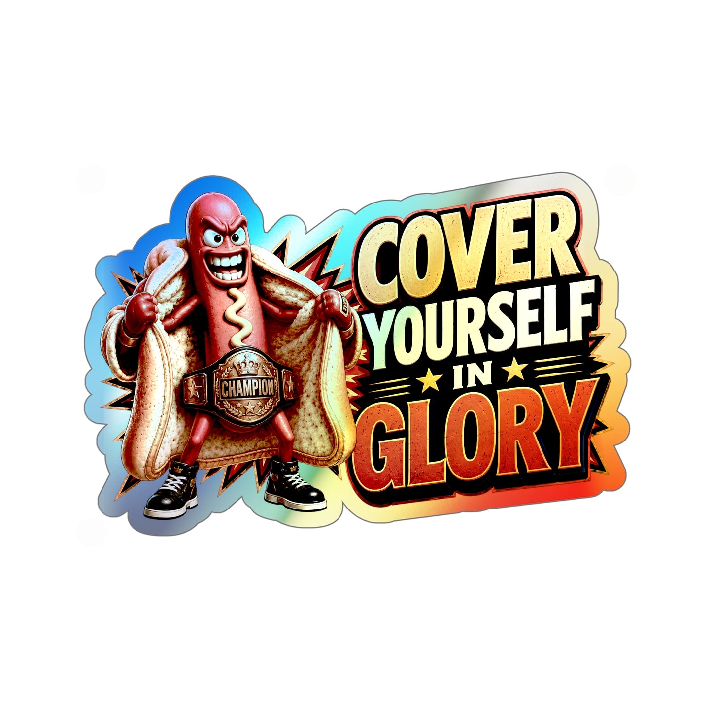 Cover in Glory - Holographic Die-cut Stickers