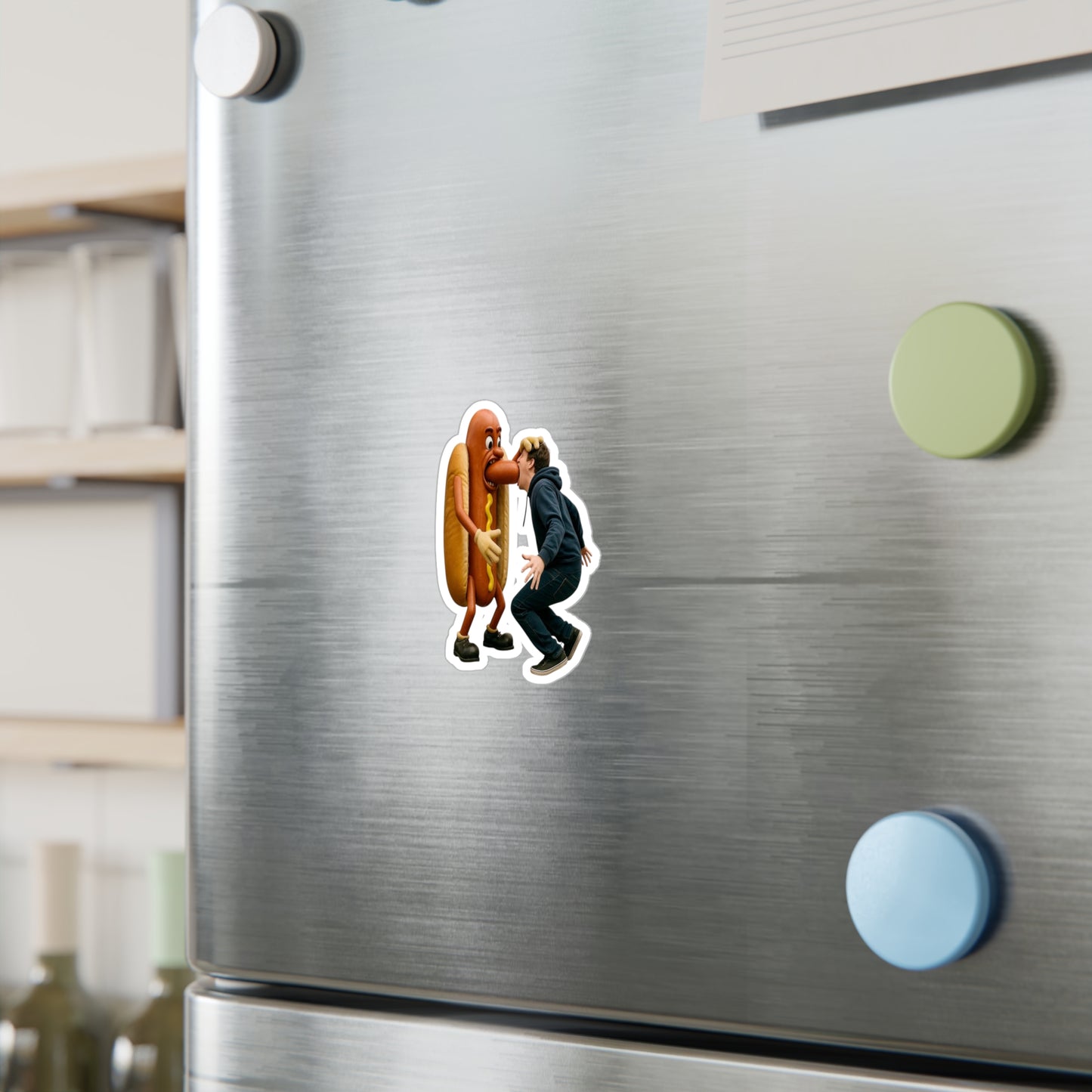 Man Eats Hotdog! -  Kiss-Cut Vinyl Decals