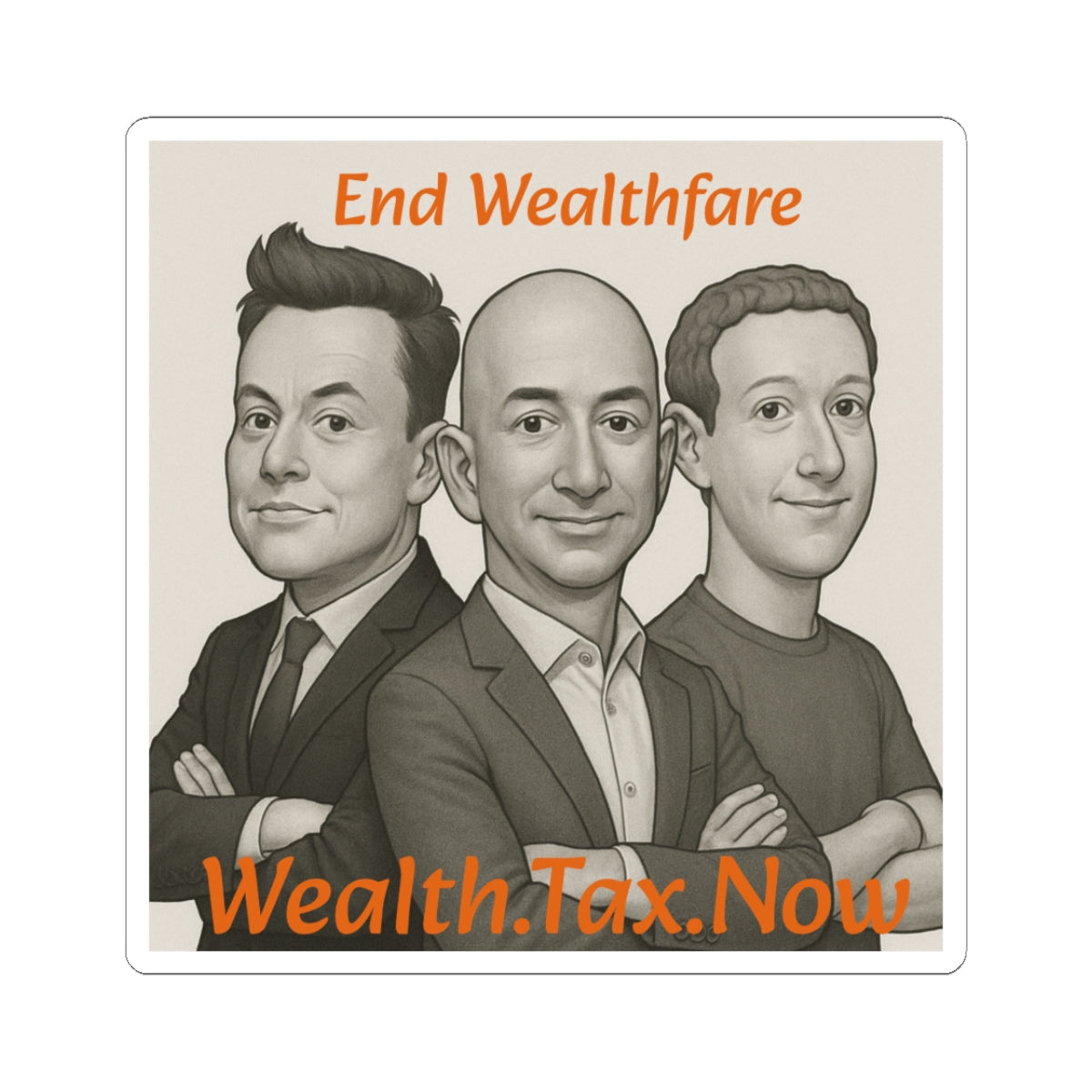 Wealthfare - Square Sticker