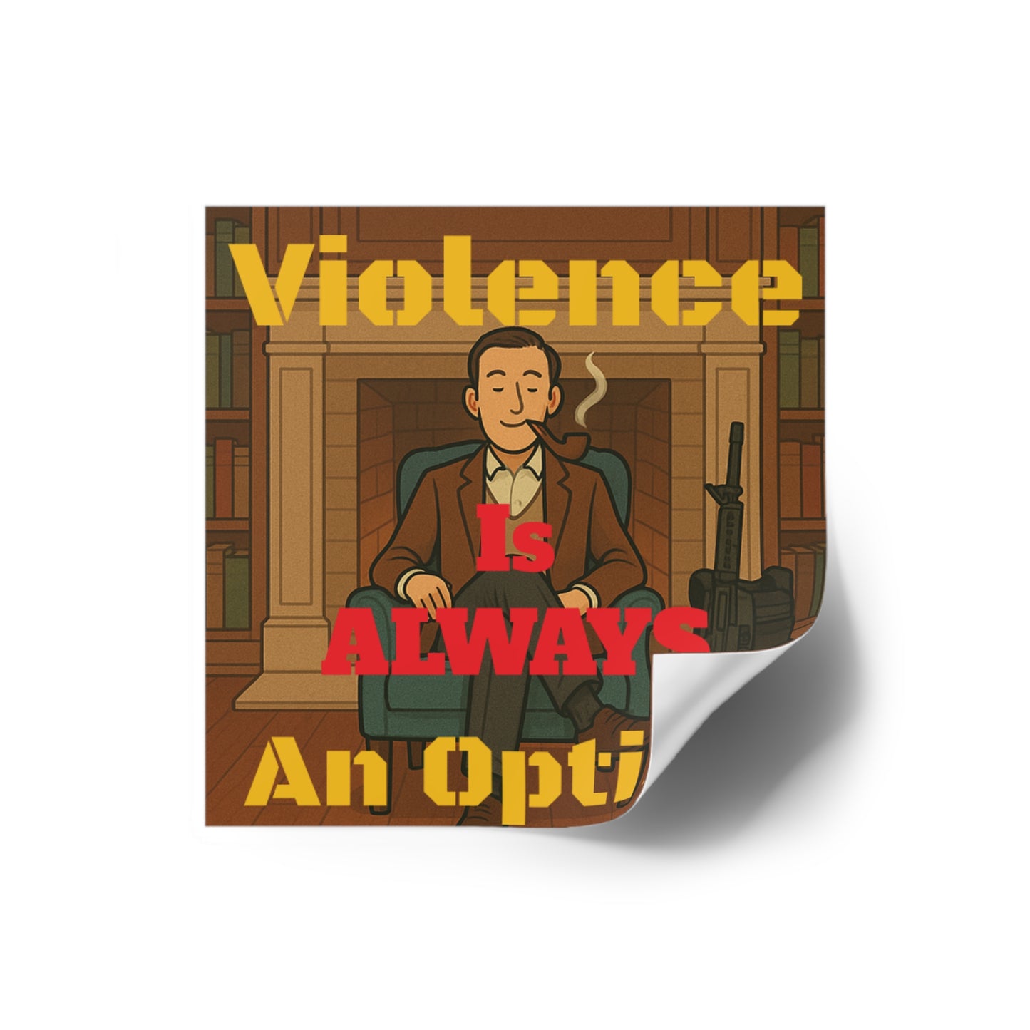 Violence Is ALWAYS An Option - Square Stickers