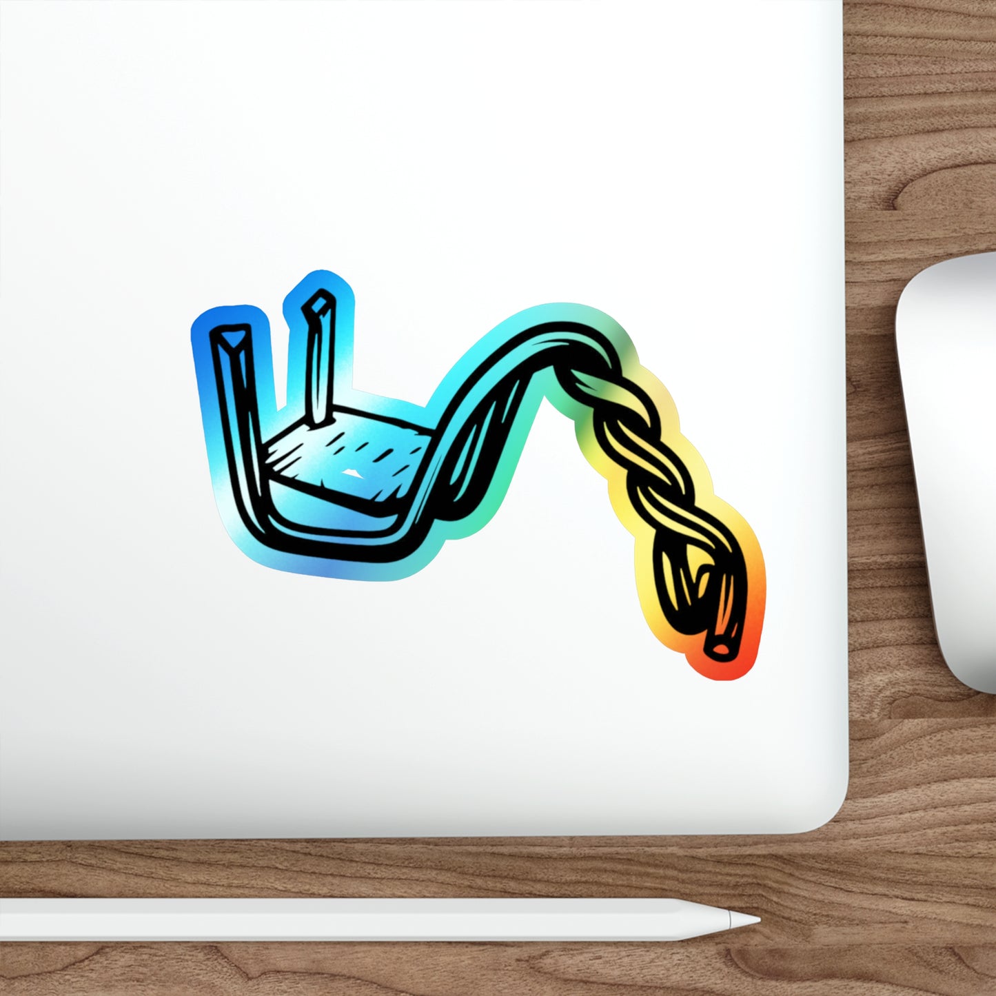 Machine Gun - Holographic Die-cut Sticker