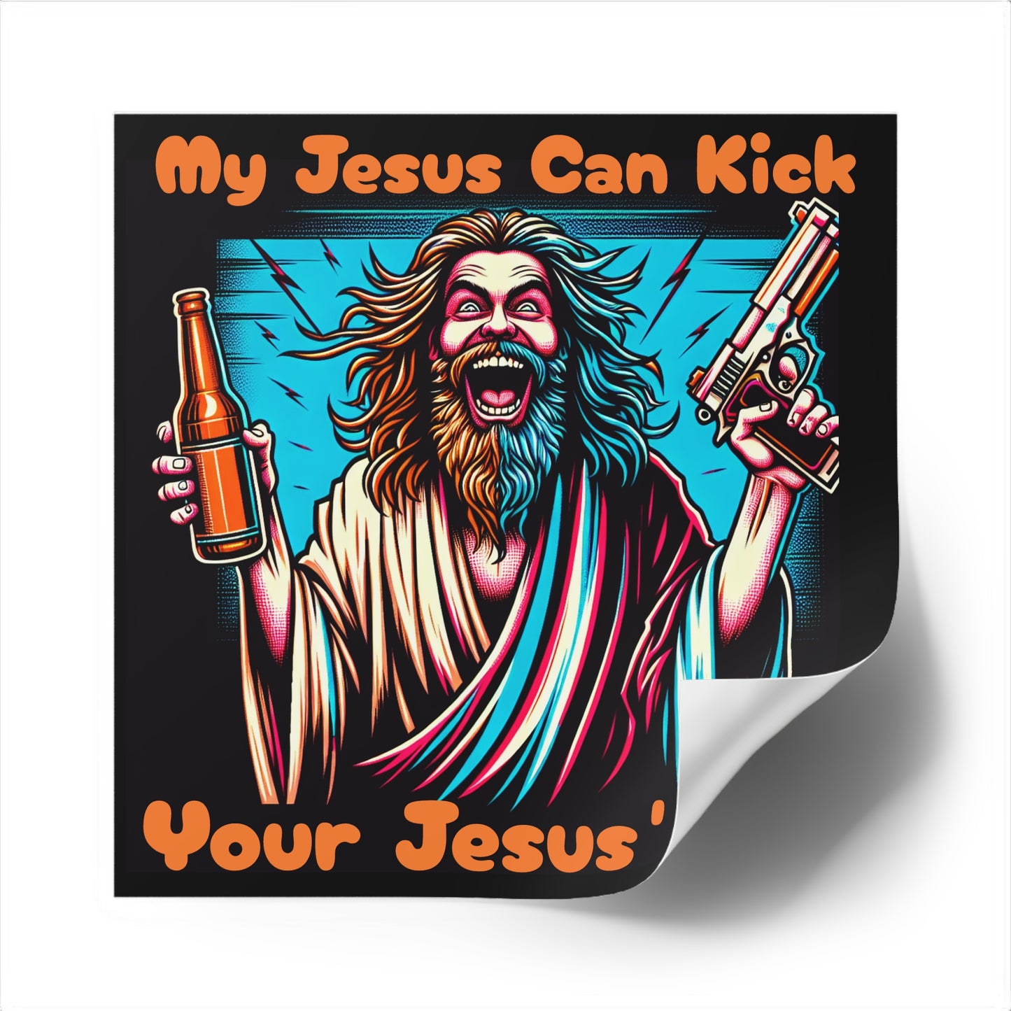 Jesus v Jesus - Square Stickers