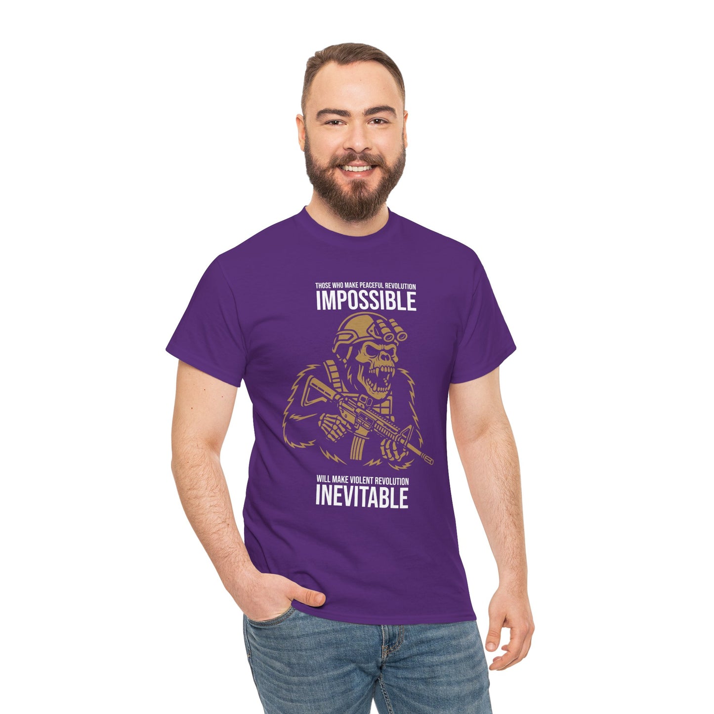 Peaceful Revolution - Unisex Heavy Cotton Tee
