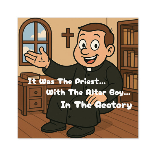 The Priest in the Rectory - Square Stickers