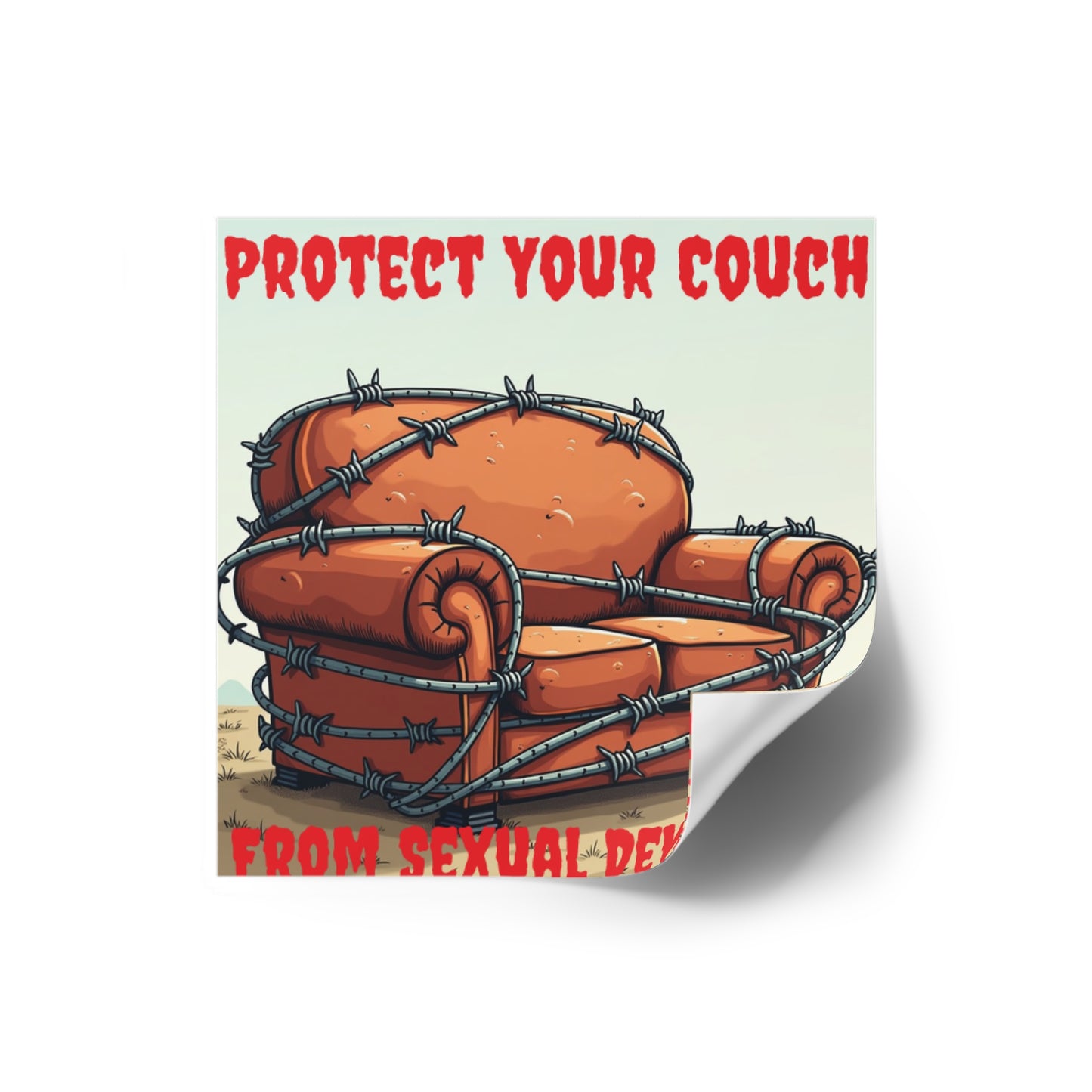 Protect Your Couch - Square Stickers