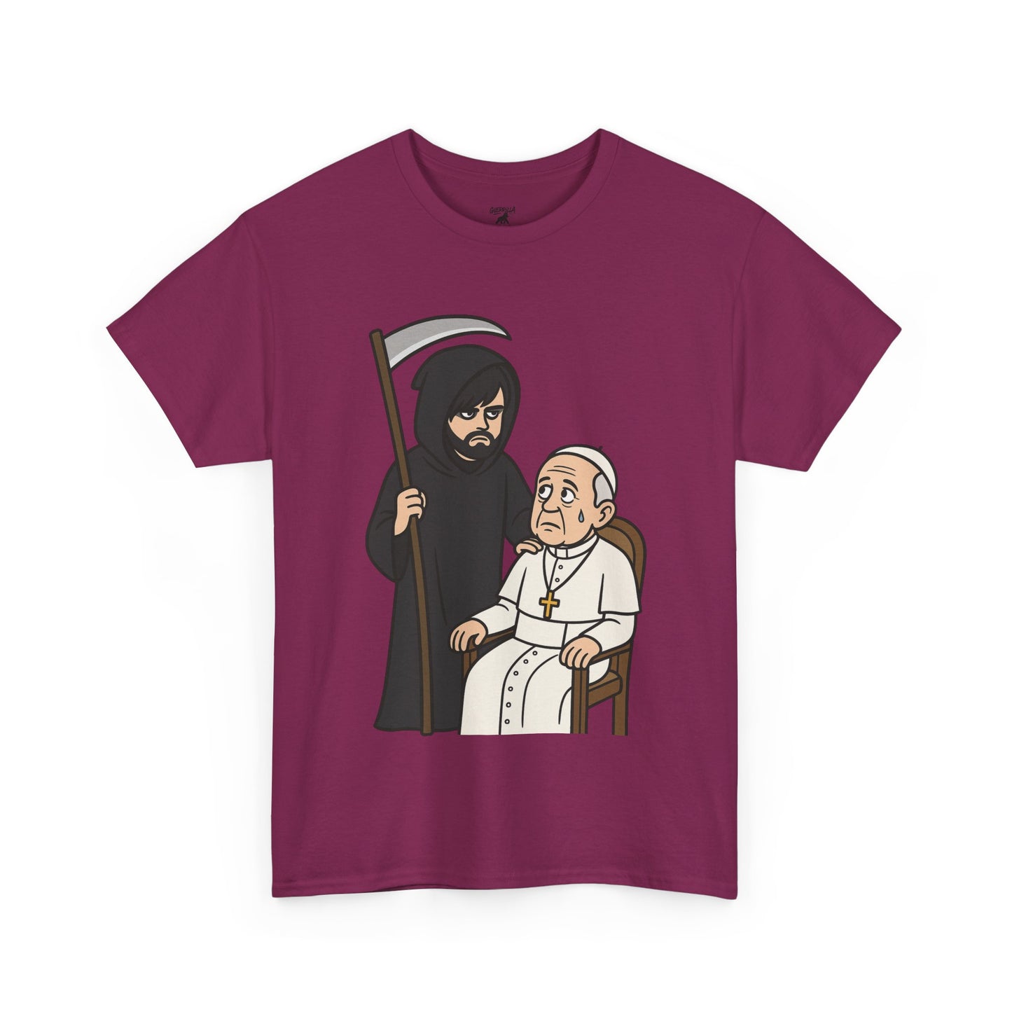 Grim Reaper and The Pope - Unisex Heavy Cotton Tee