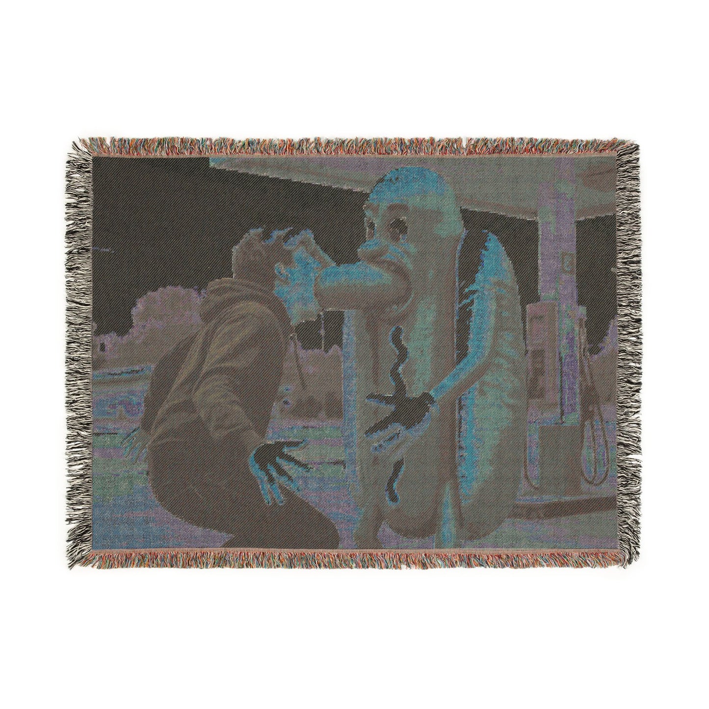 Man Eats Hotdog! - Woven Blanket
