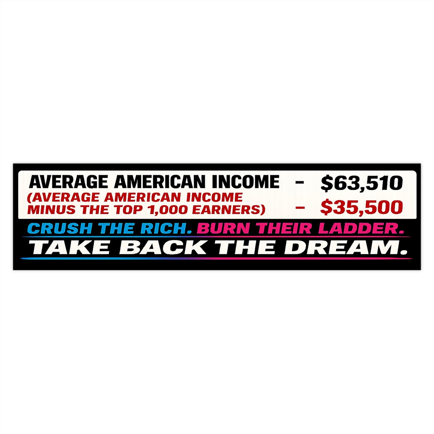 Crush The Rich - Bumper Sticker